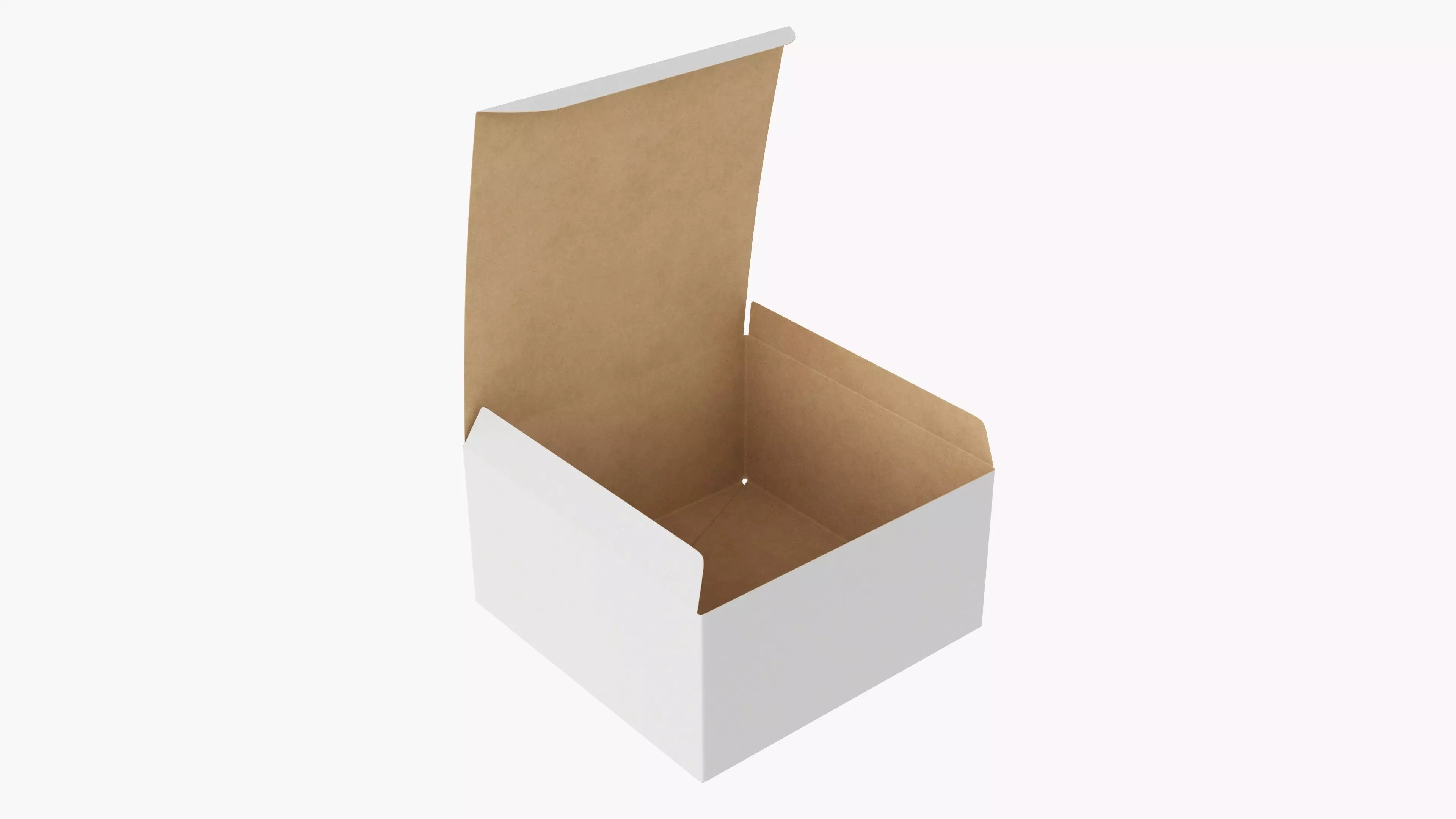Gift paper box 04 opened 3D model_0
