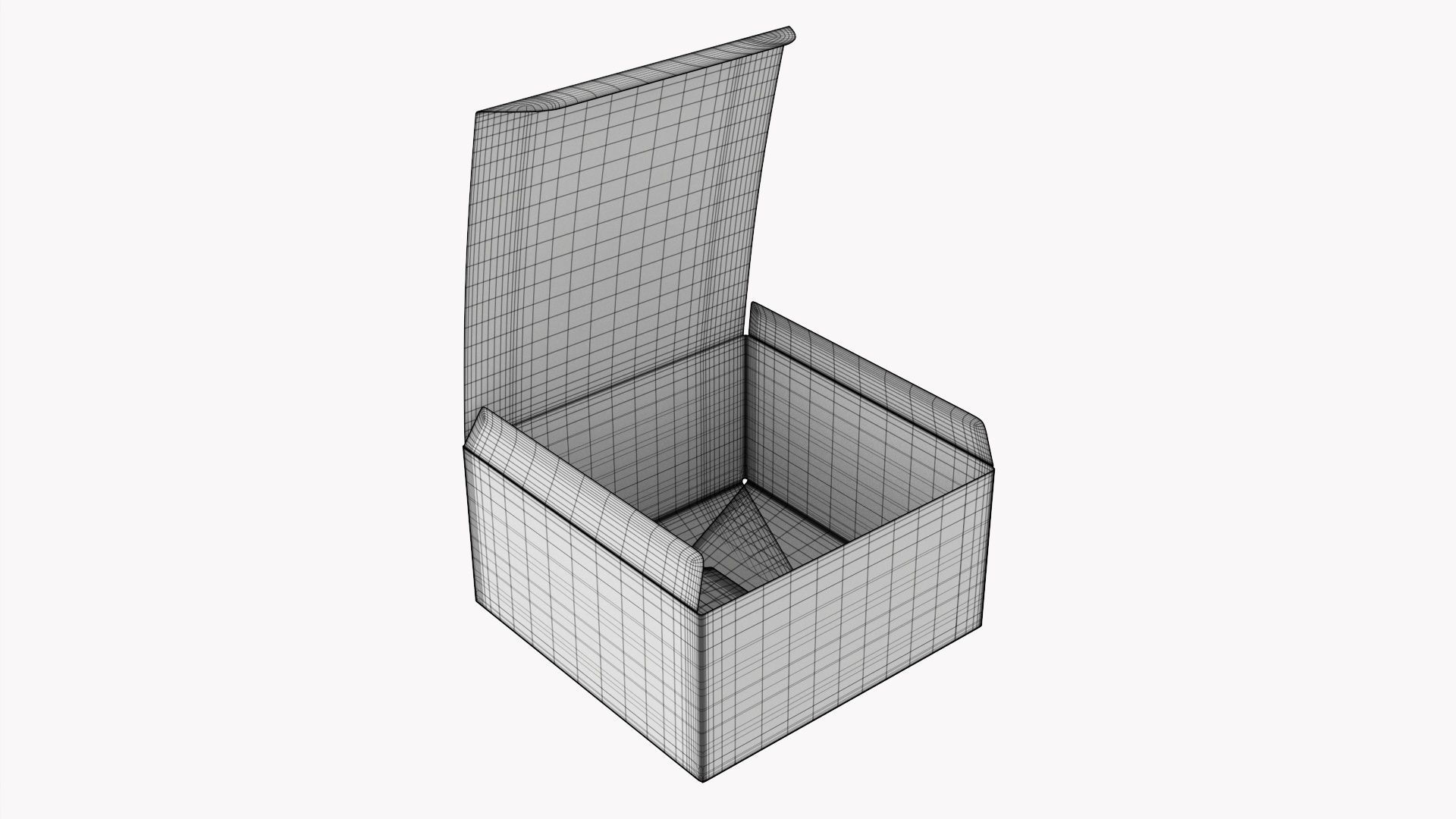Gift paper box 04 opened 3D model_6