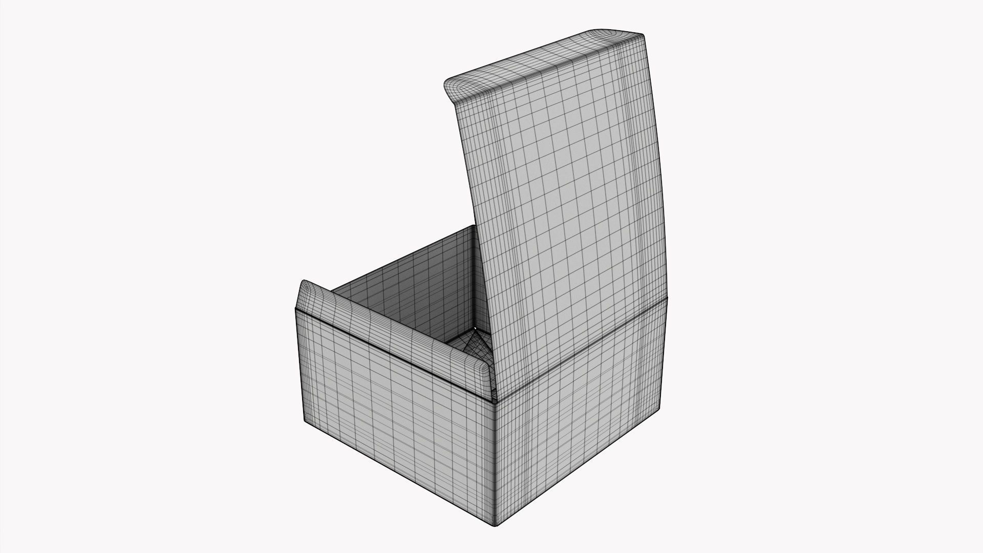 Gift paper box 04 opened 3D model_7