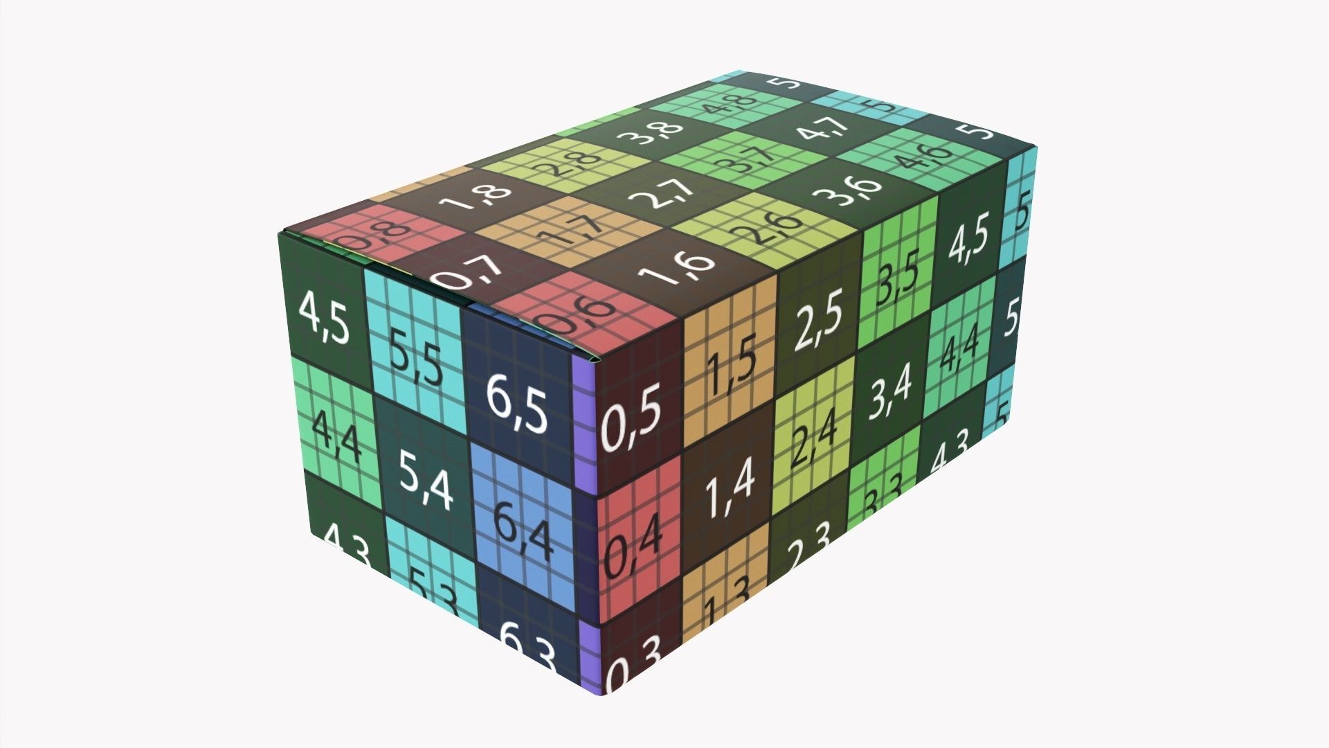 Gift paper box 05 3D model_13