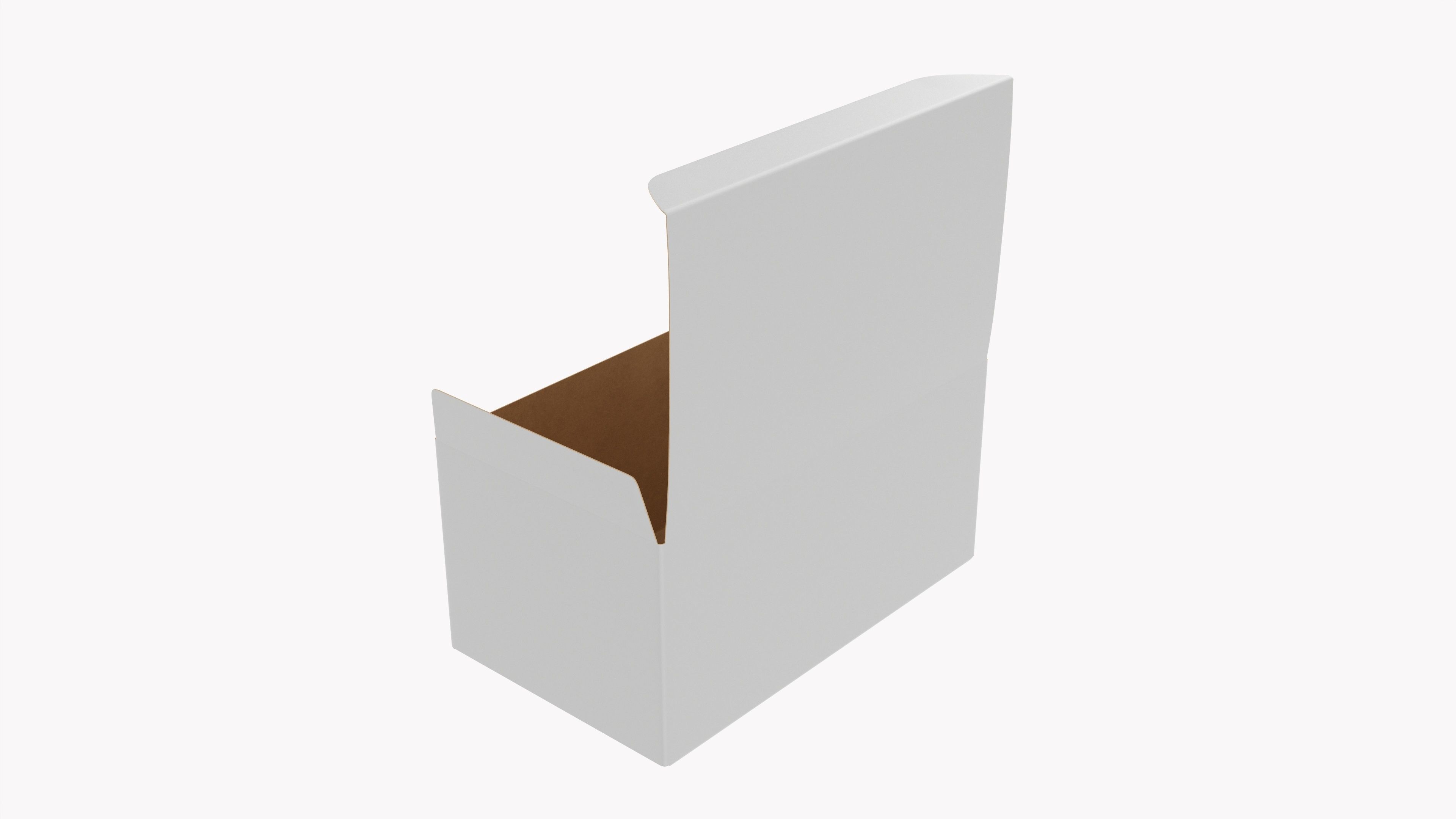 Gift paper box 05 opened 3D model_1