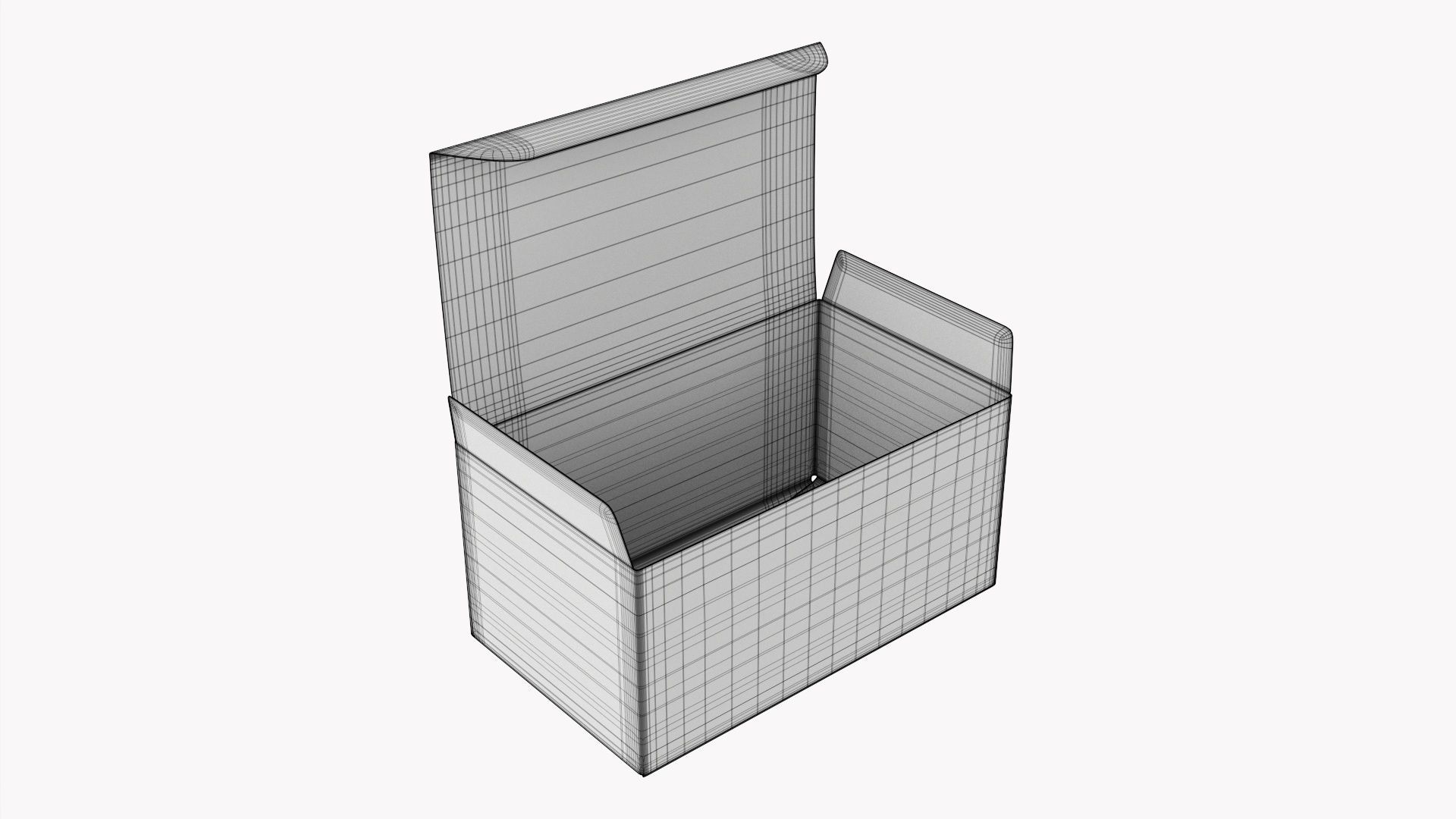 Gift paper box 05 opened 3D model_6