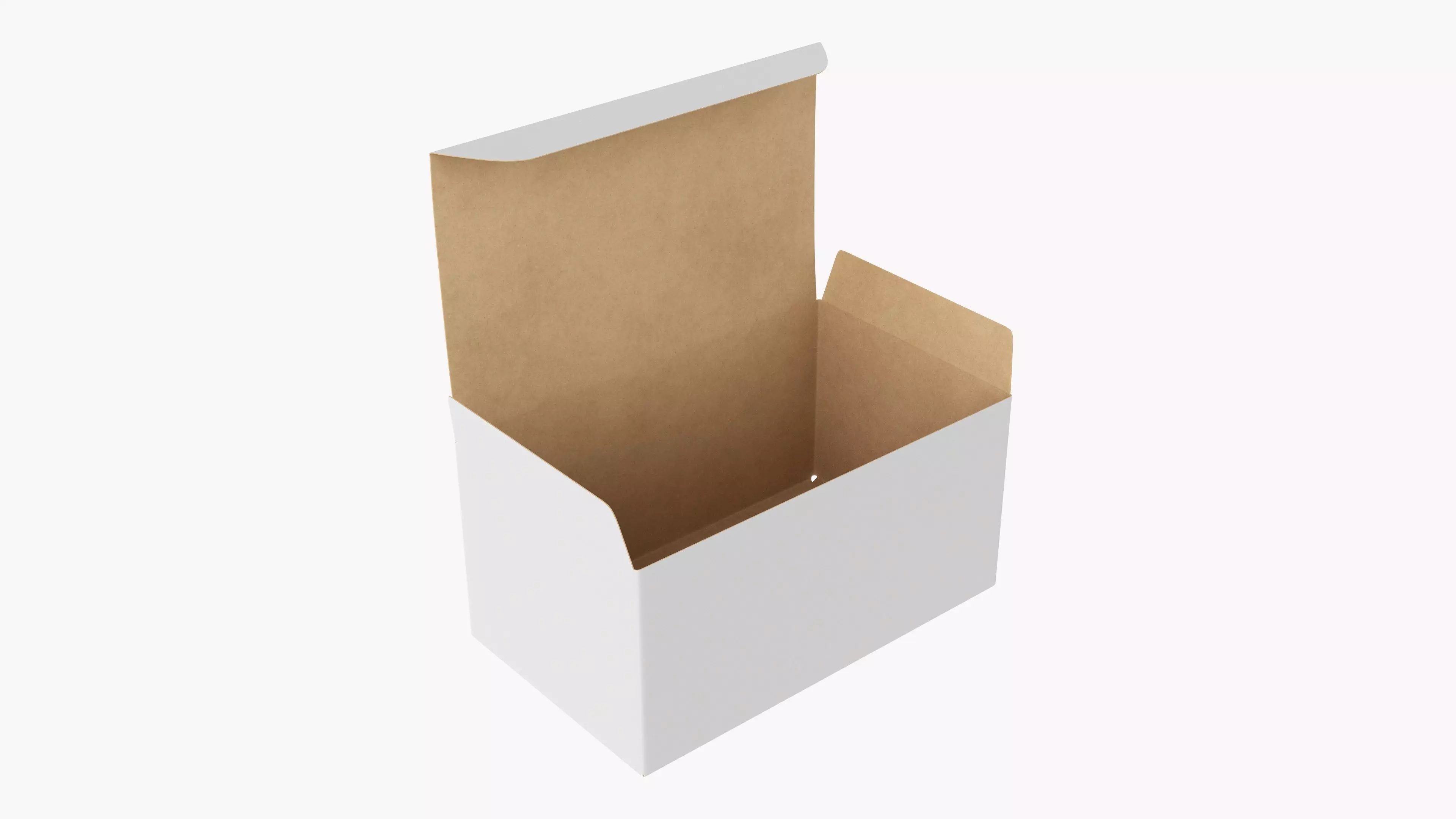 Gift paper box 05 opened 3D model_0
