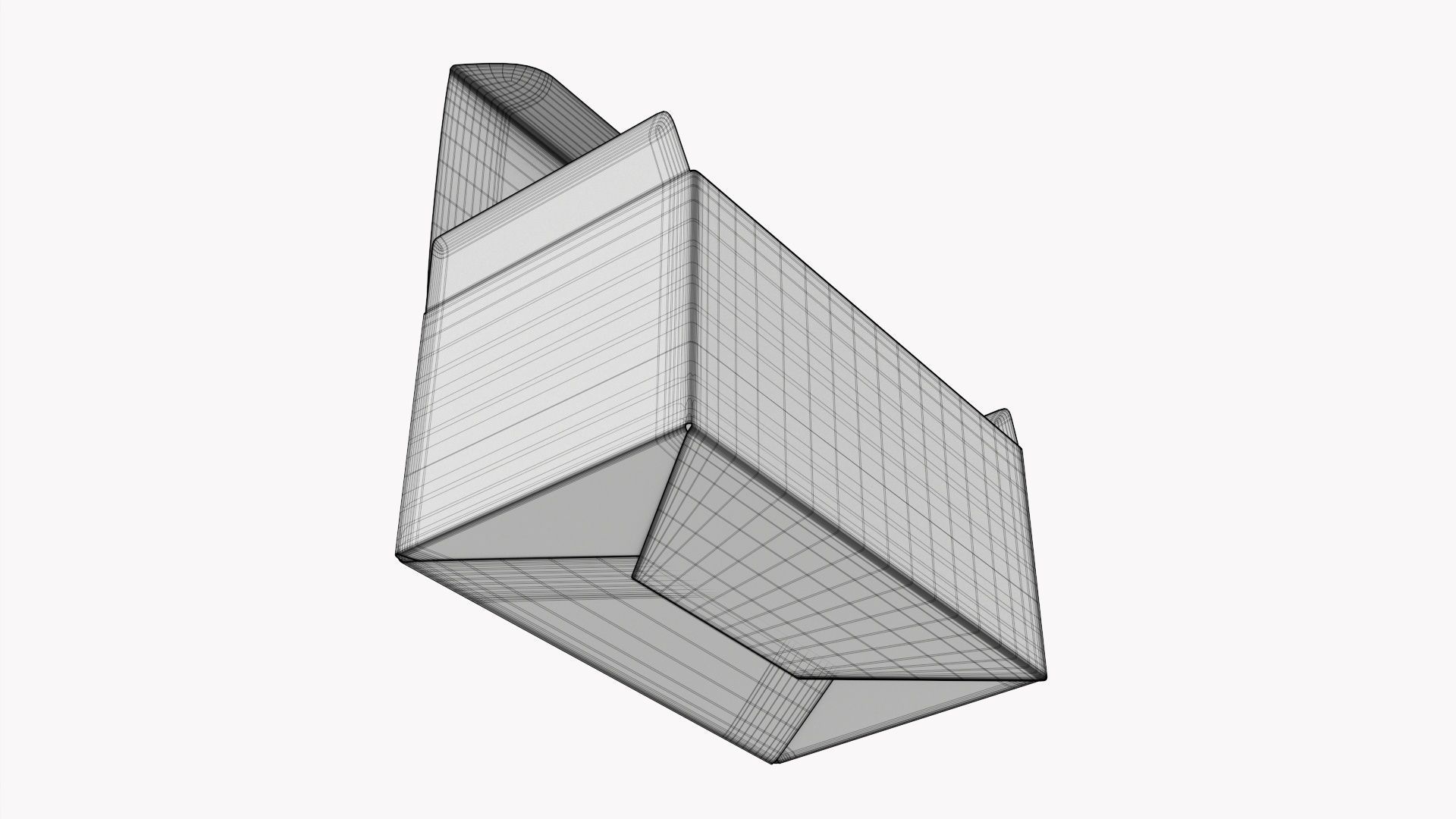 Gift paper box 05 opened 3D model_8