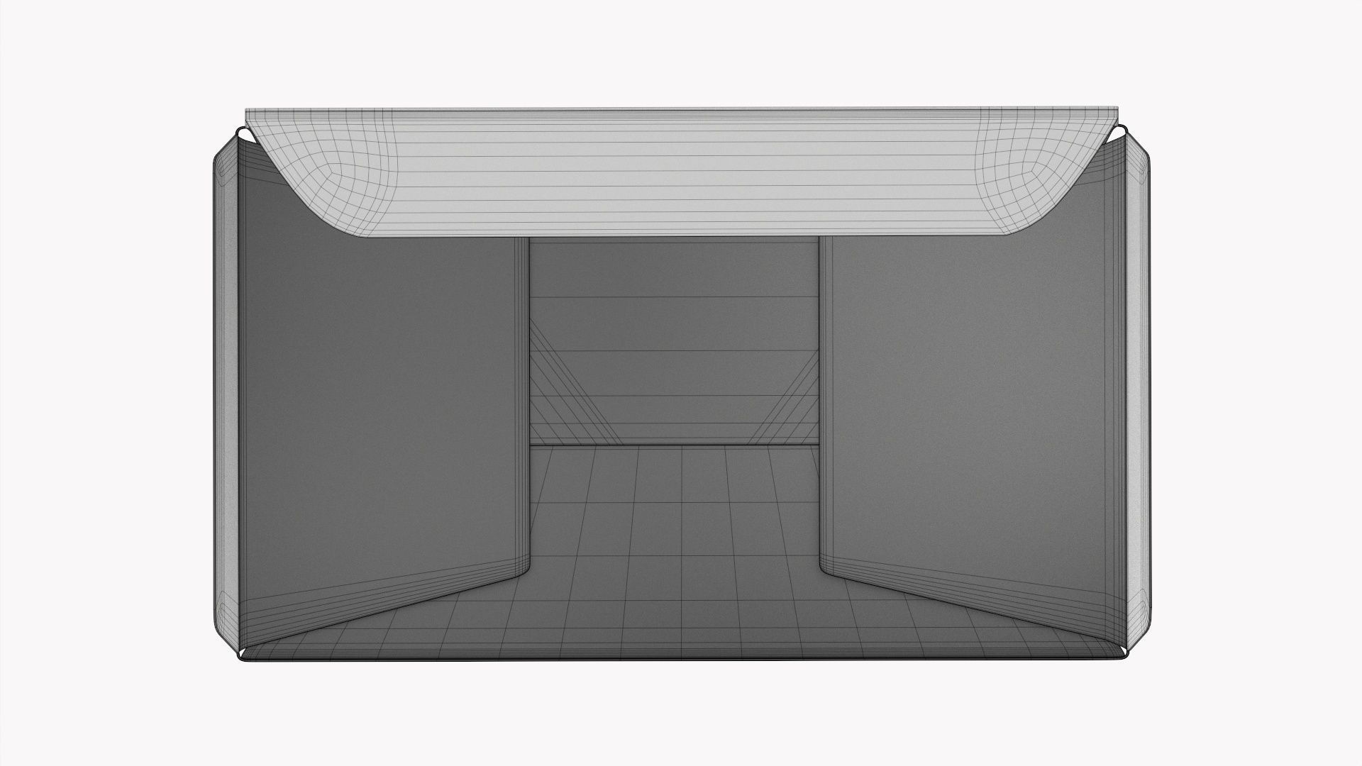 Gift paper box 05 opened 3D model_11