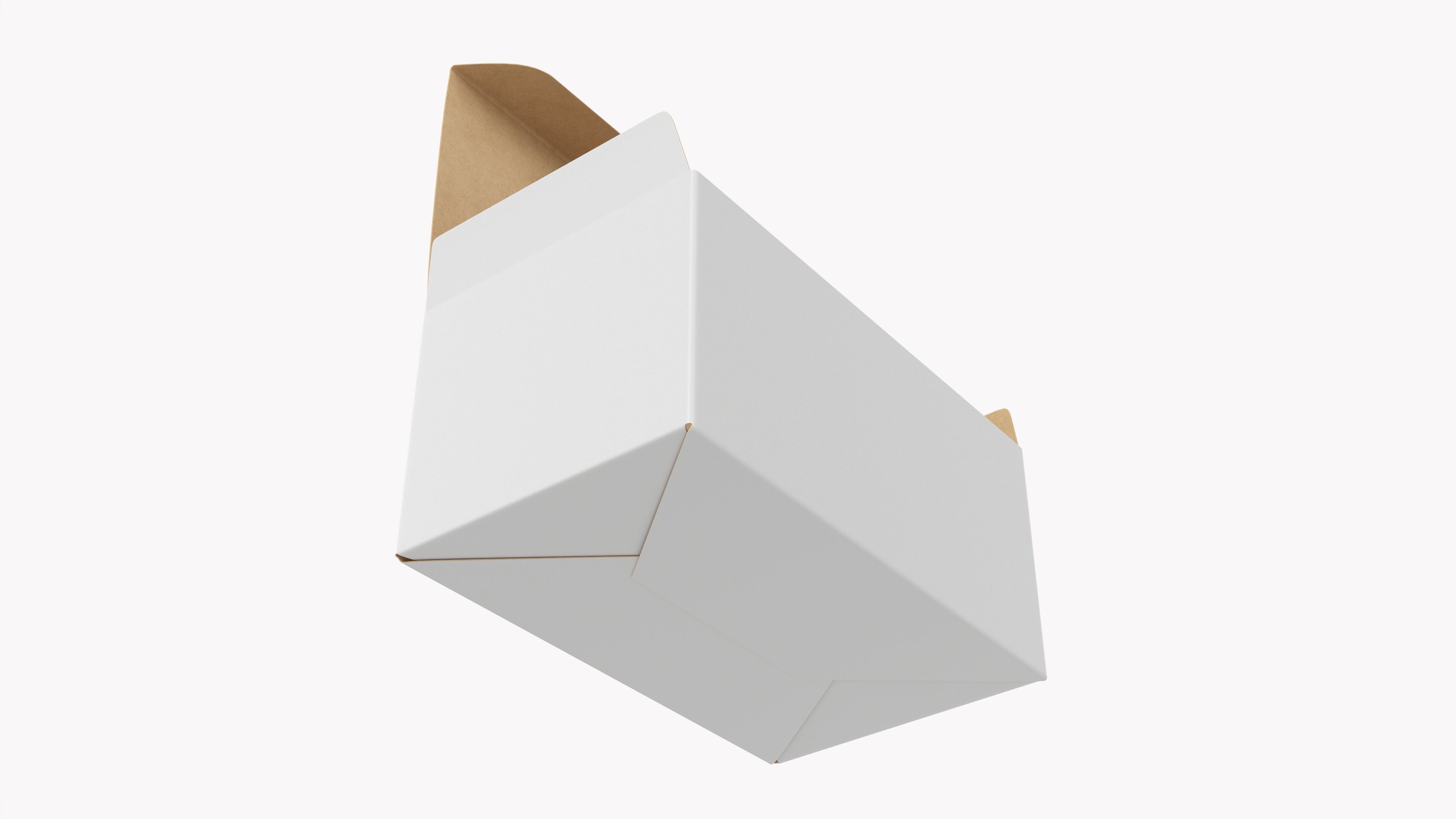 Gift paper box 05 opened 3D model_2