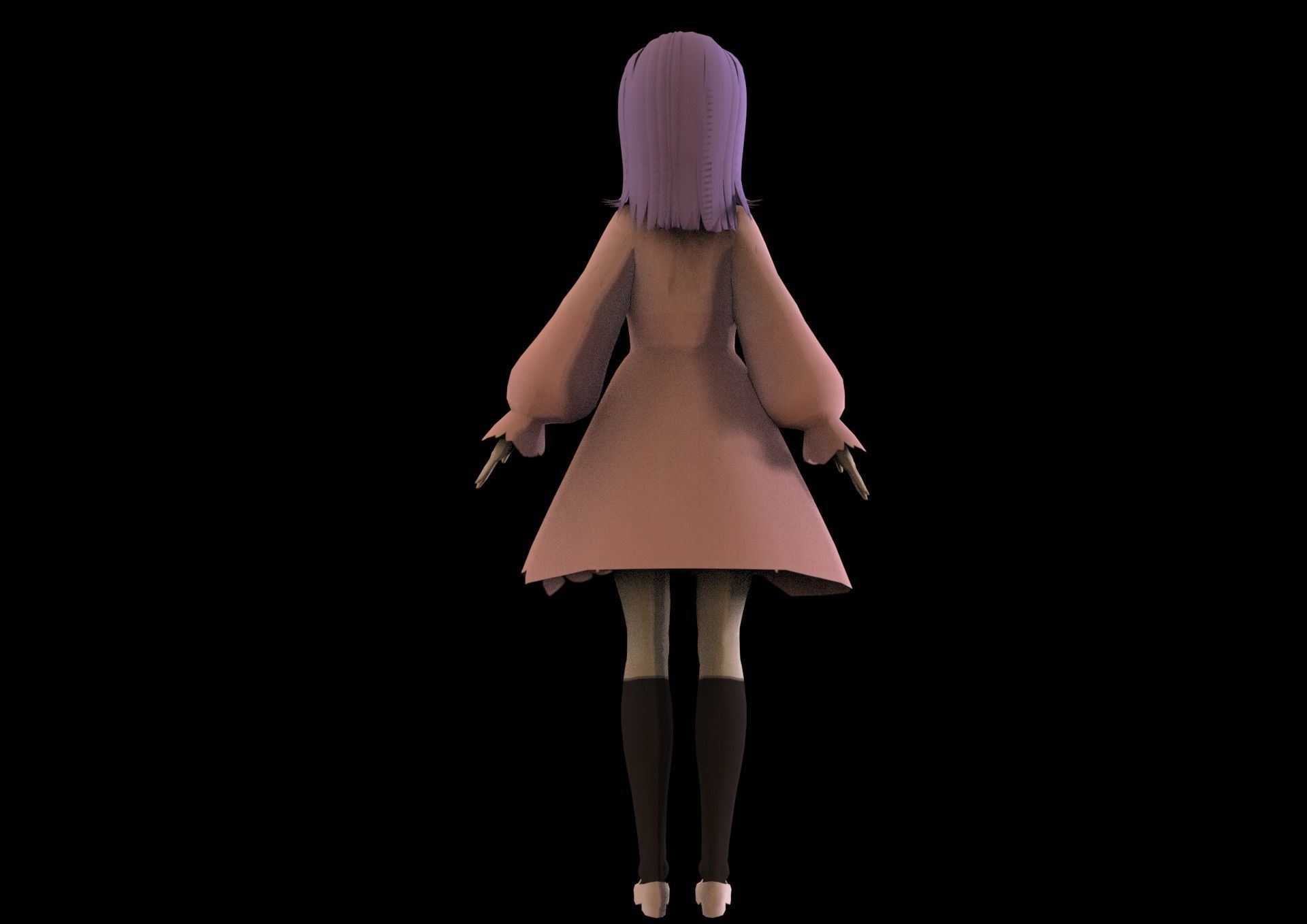 game ready Low Poly Anime Character 16 Low-poly 3D model_4