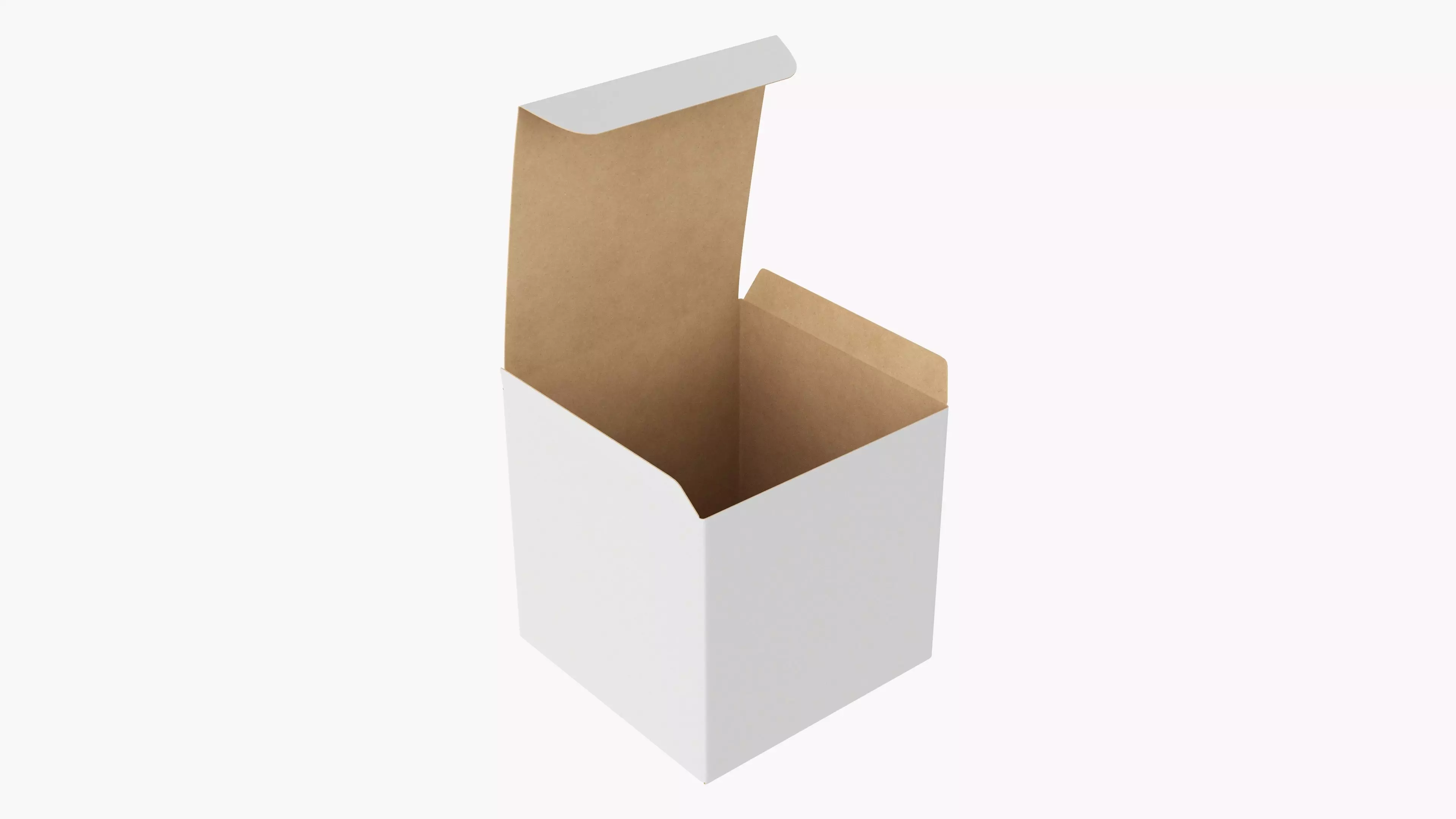Gift paper box 06 opened 3D model_0