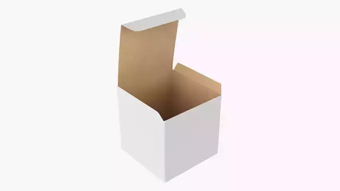 Gift paper box 06 opened 3D model