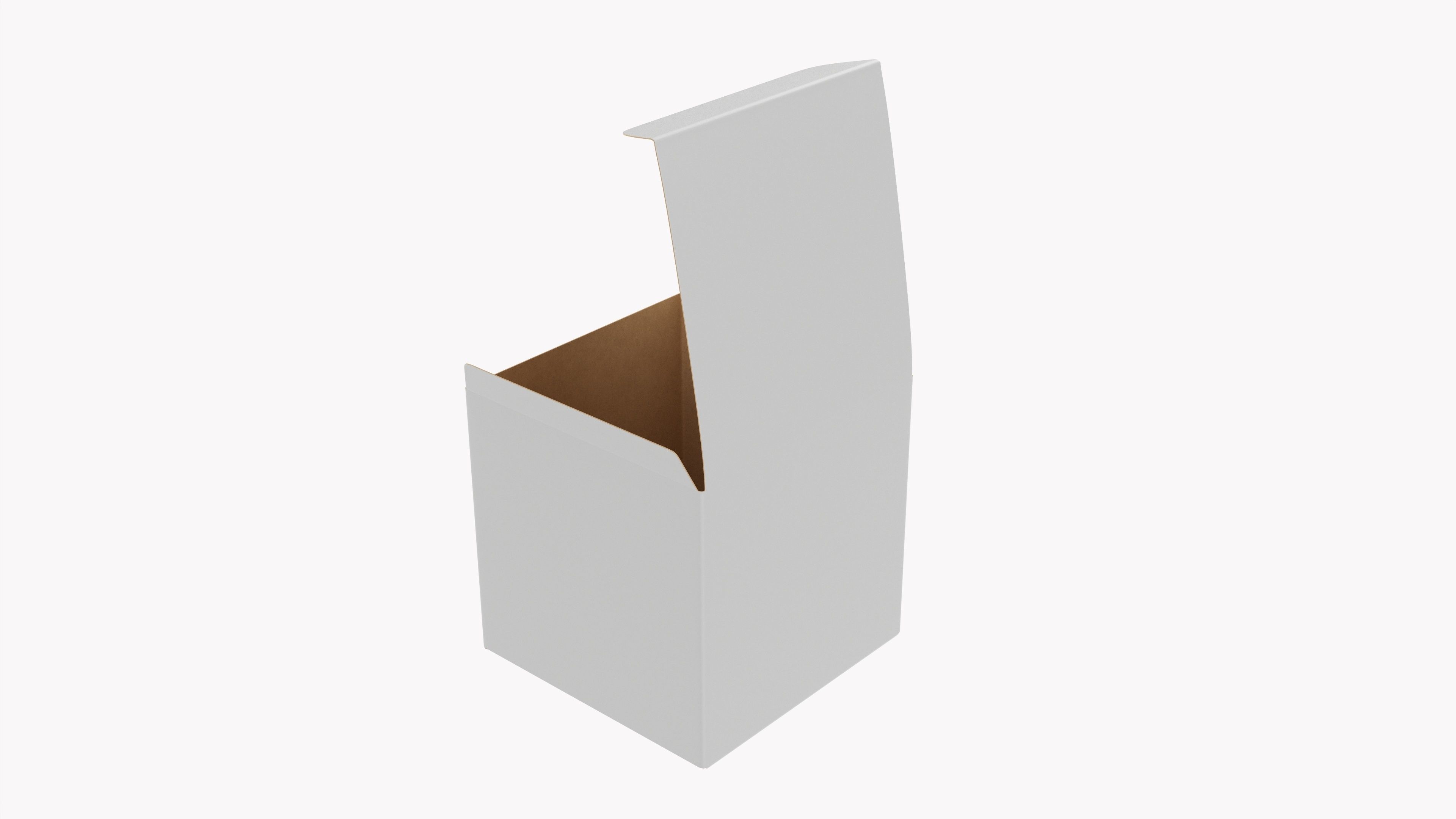 Gift paper box 06 opened 3D model_1