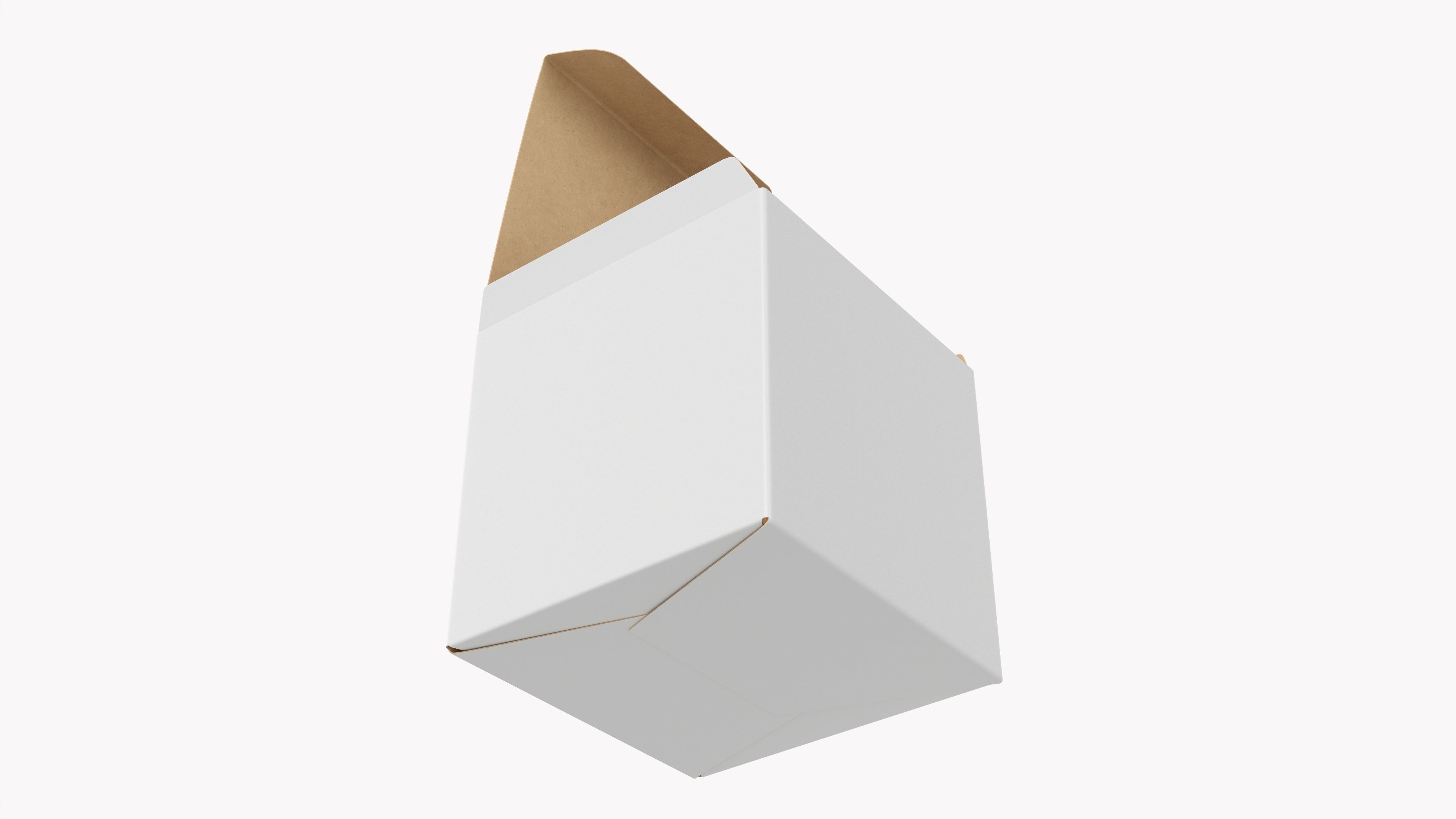 Gift paper box 06 opened 3D model_2