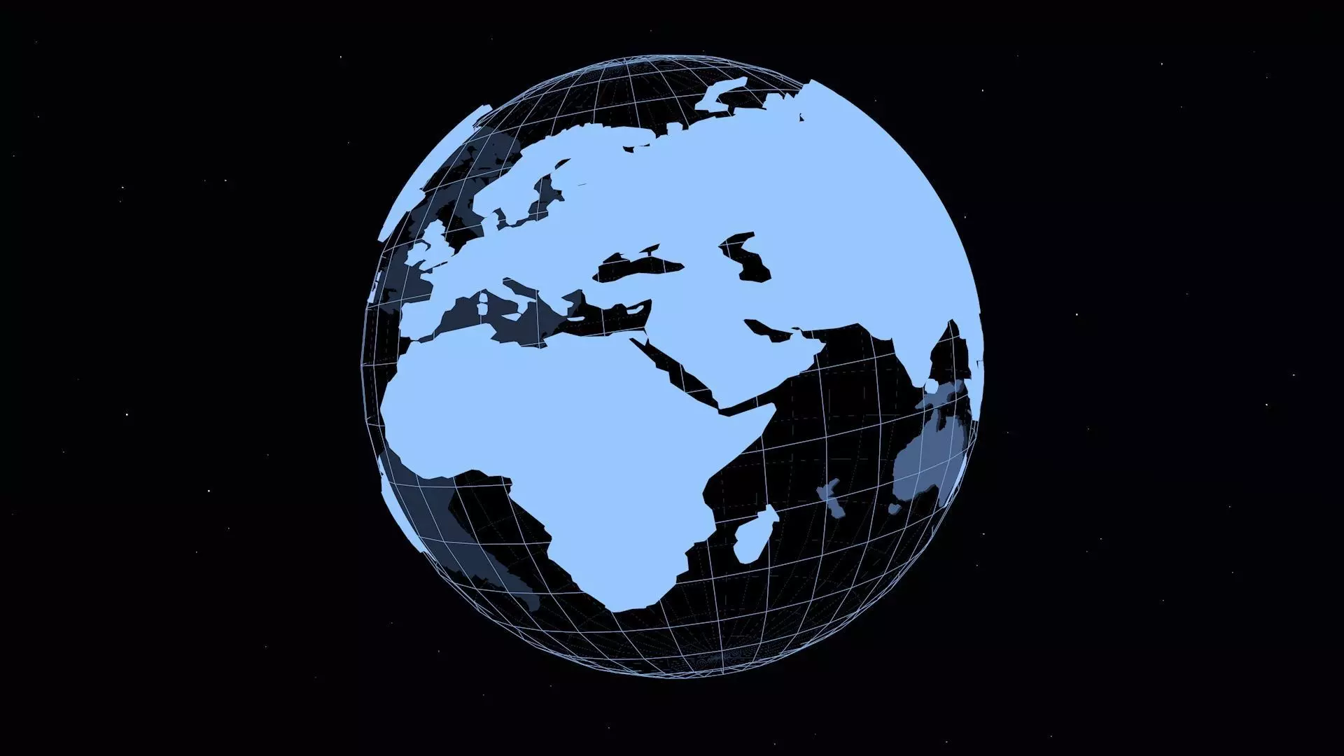 Simple schematic globe - two versions Low-poly 3D model_0