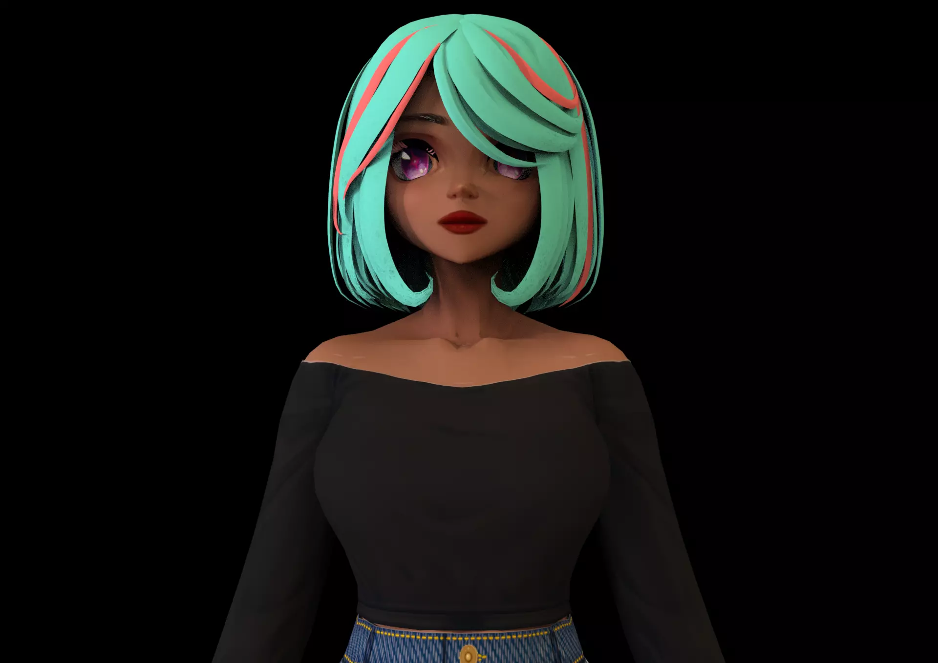 game ready Low Poly Anime Character 17 Low-poly 3D model_0