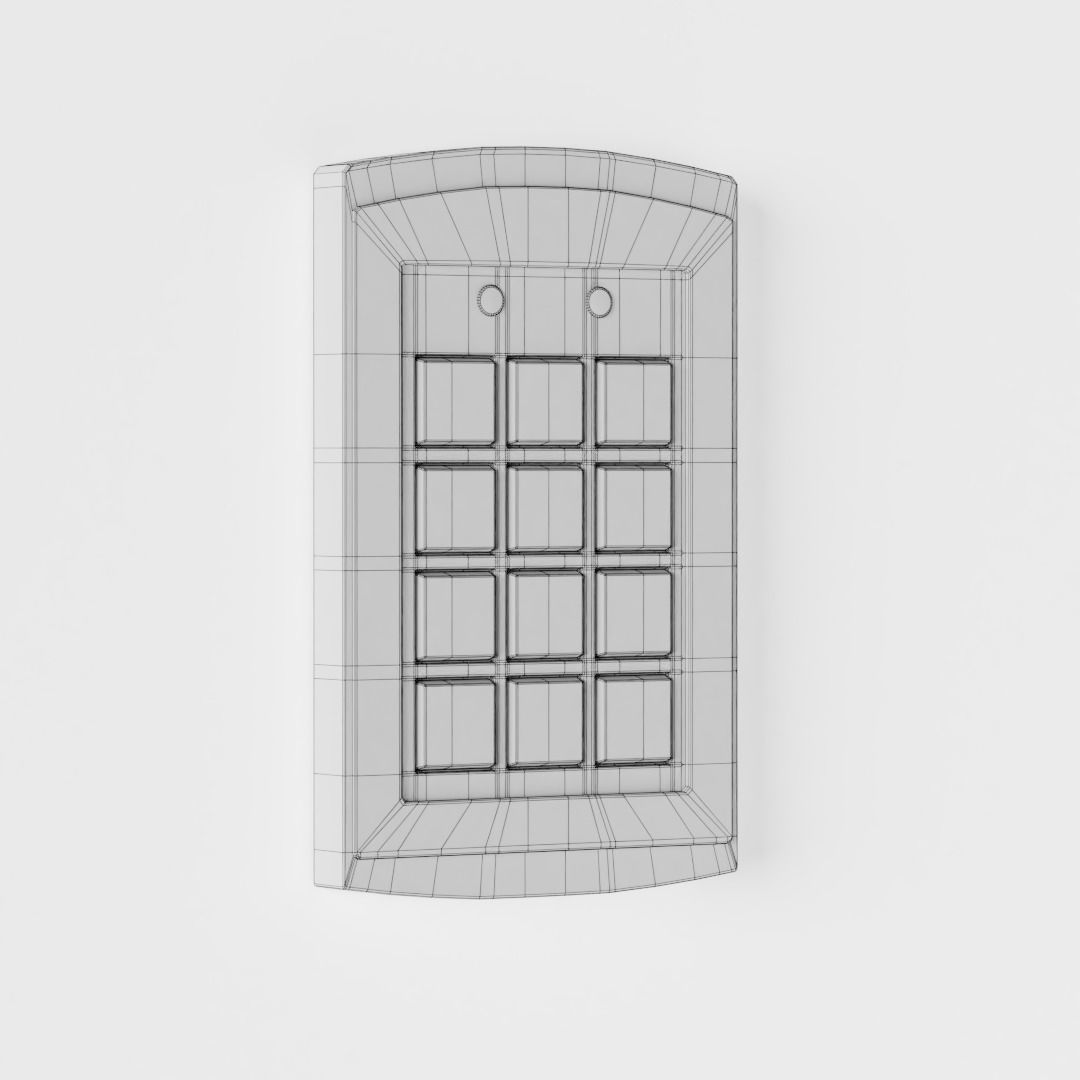 Modern Keypad Lock - Various Modes Low-poly 3D model_4