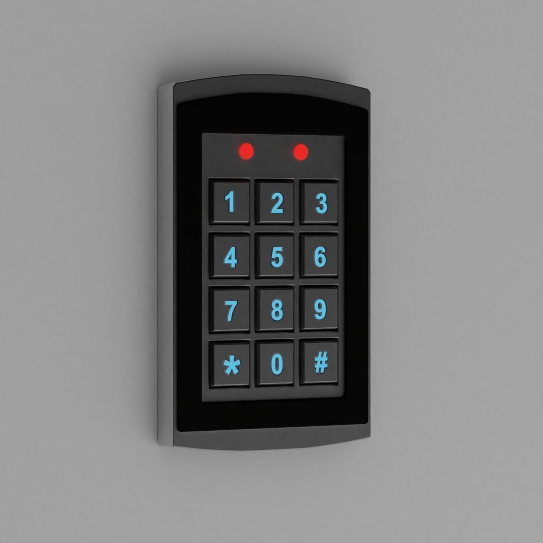 Modern Keypad Lock - Various Modes Low-poly 3D model_2