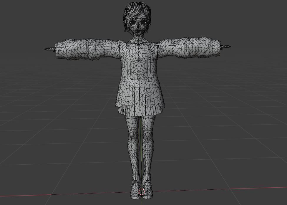 game ready Low Poly Anime Character 18 Low-poly 3D model_8