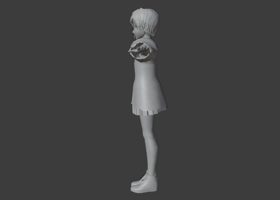 game ready Low Poly Anime Character 18 Low-poly 3D model_11