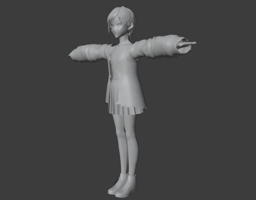 game ready Low Poly Anime Character 18 Low-poly 3D model_10