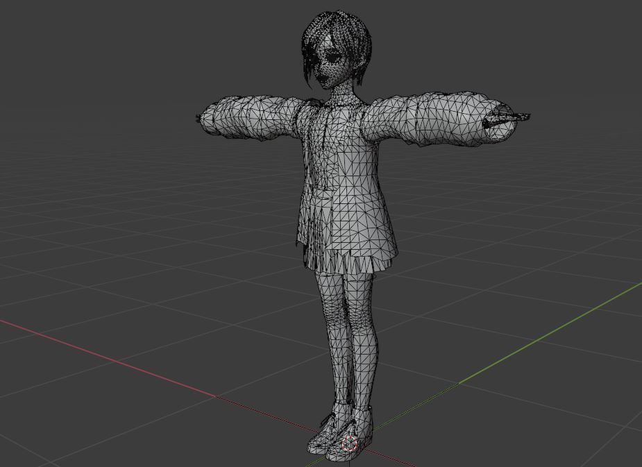 game ready Low Poly Anime Character 18 Low-poly 3D model_9