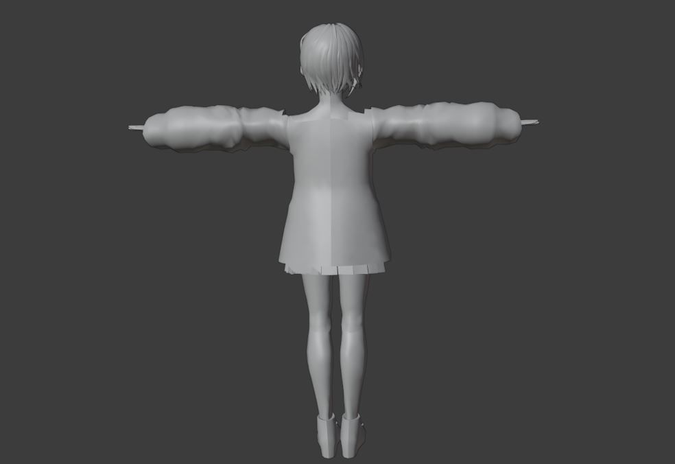 game ready Low Poly Anime Character 18 Low-poly 3D model_6