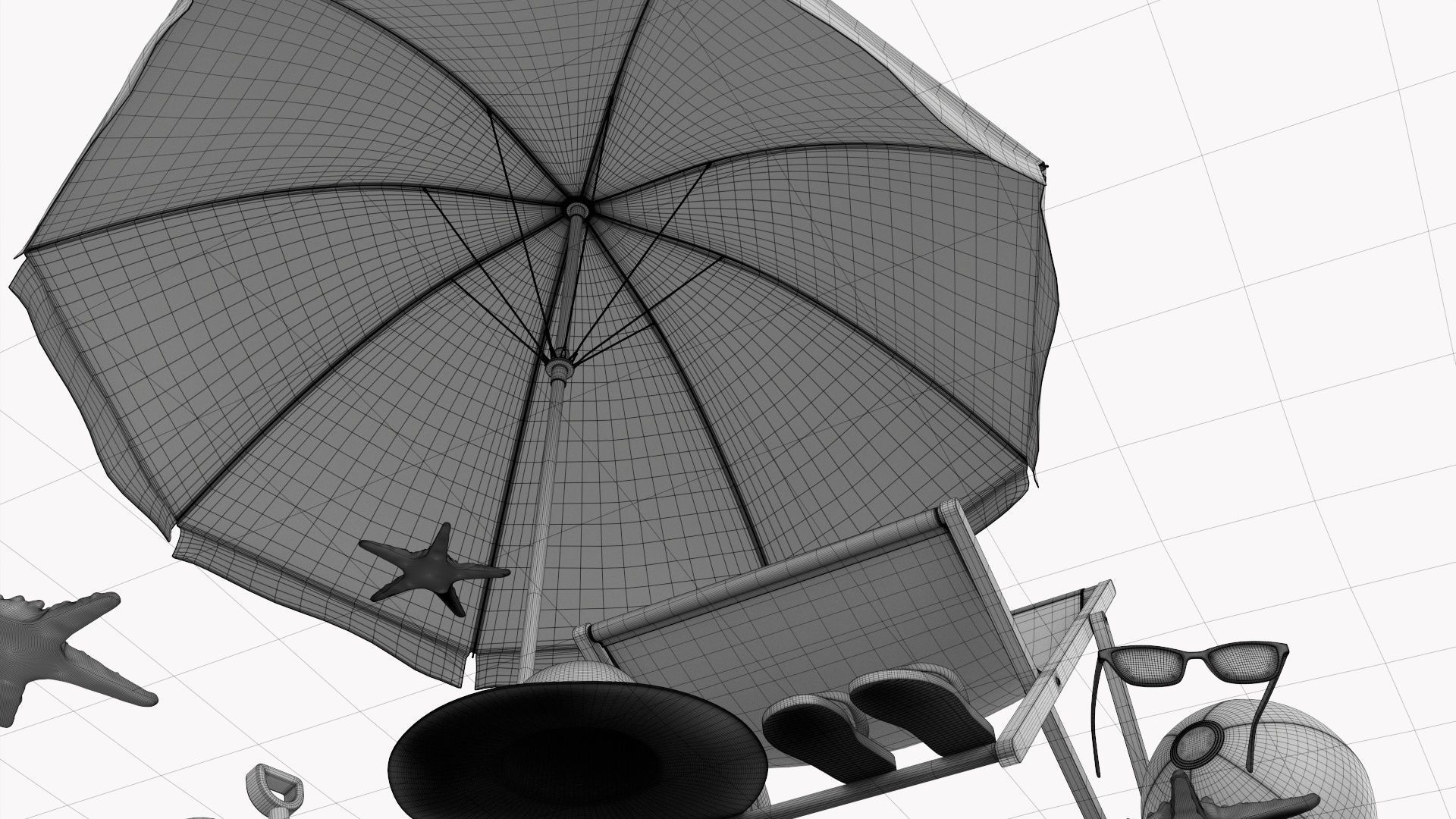 Beach composition 02 3D model_17