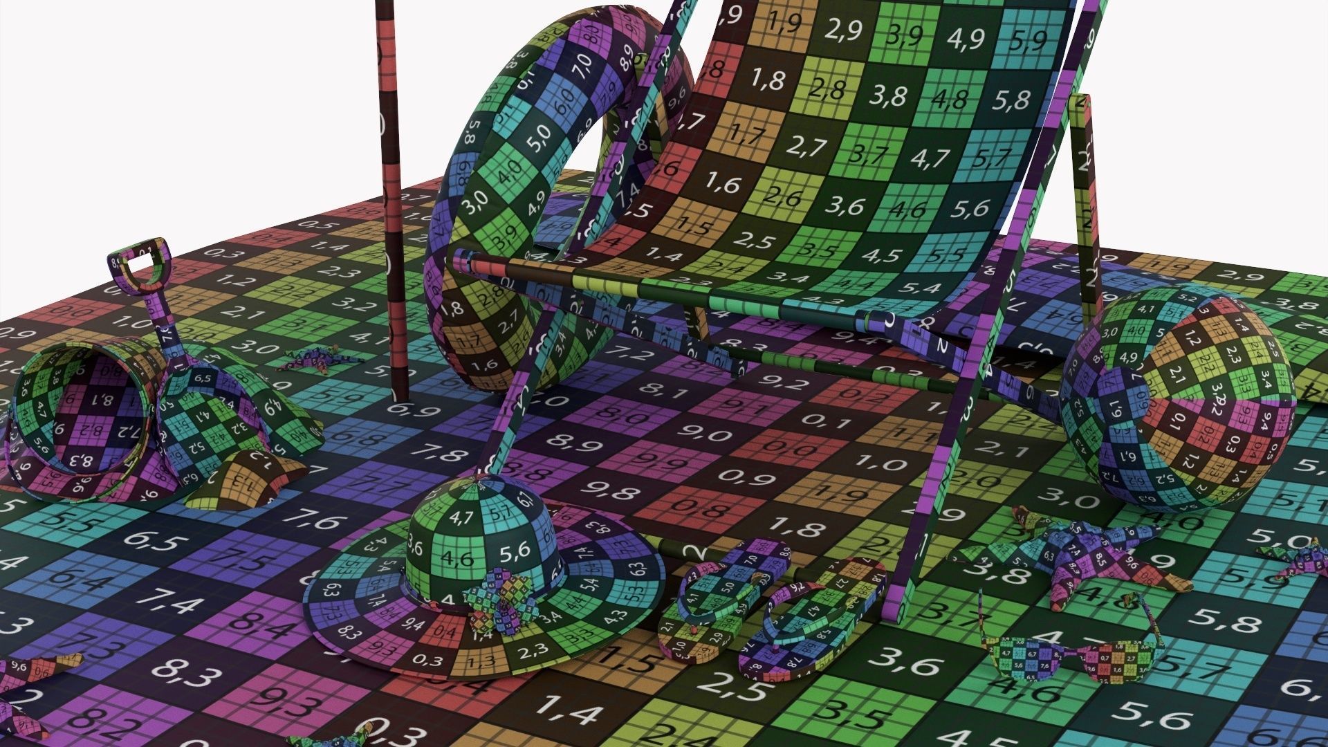 Beach composition 02 3D model_23