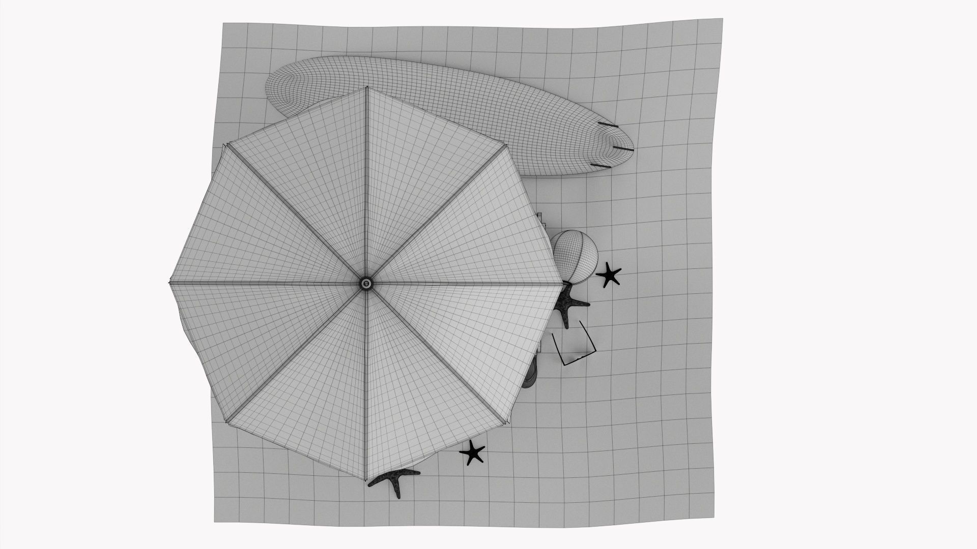 Beach composition 02 3D model_21