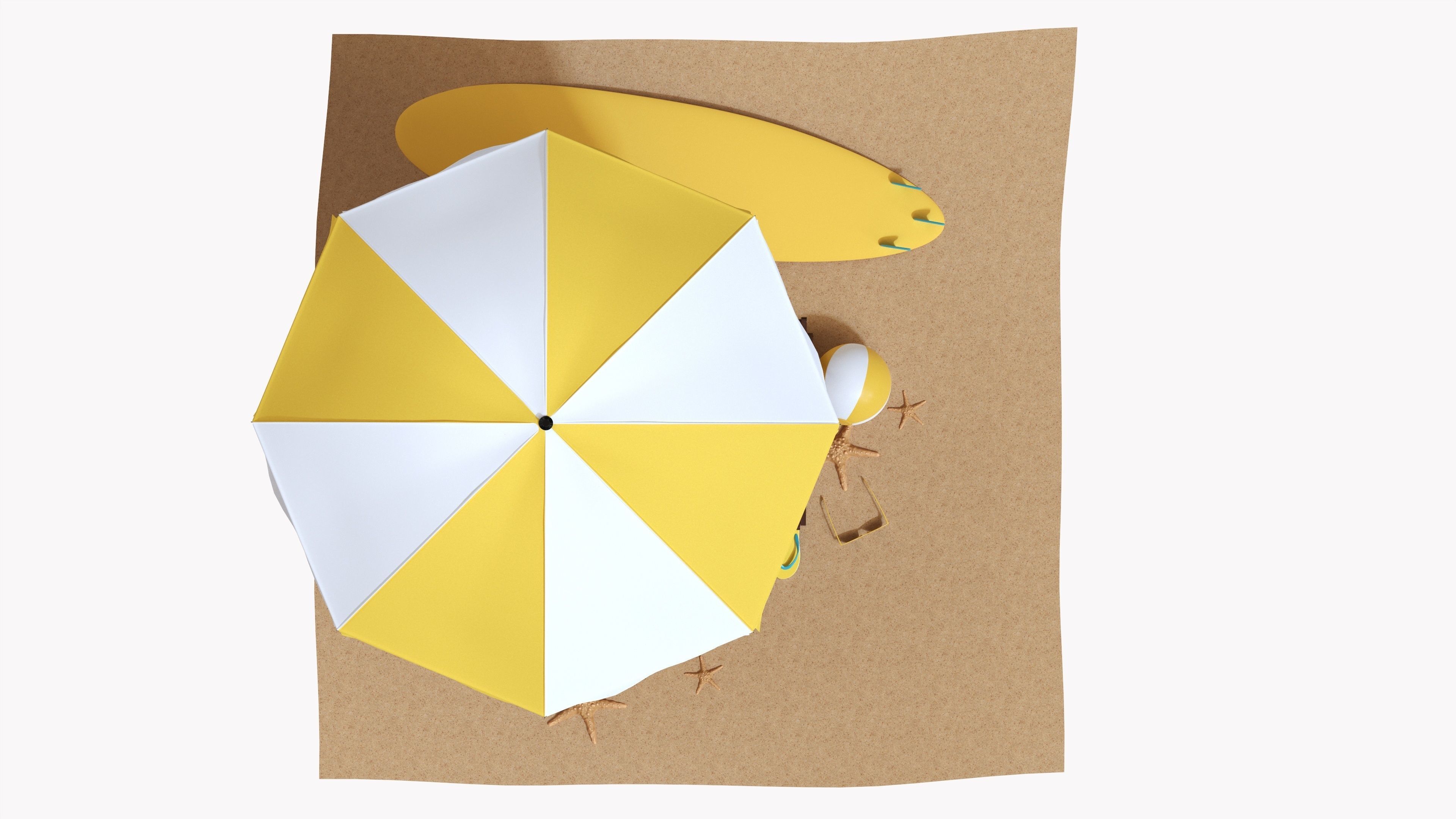 Beach composition 02 3D model_10