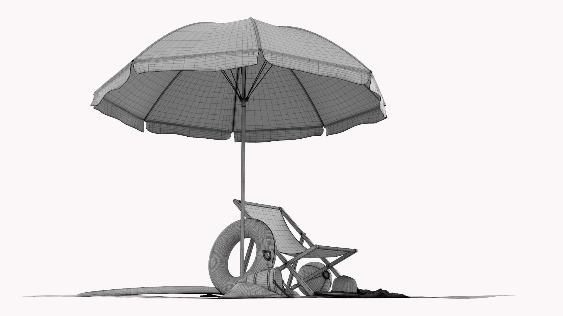 Beach composition 02 3D model_13