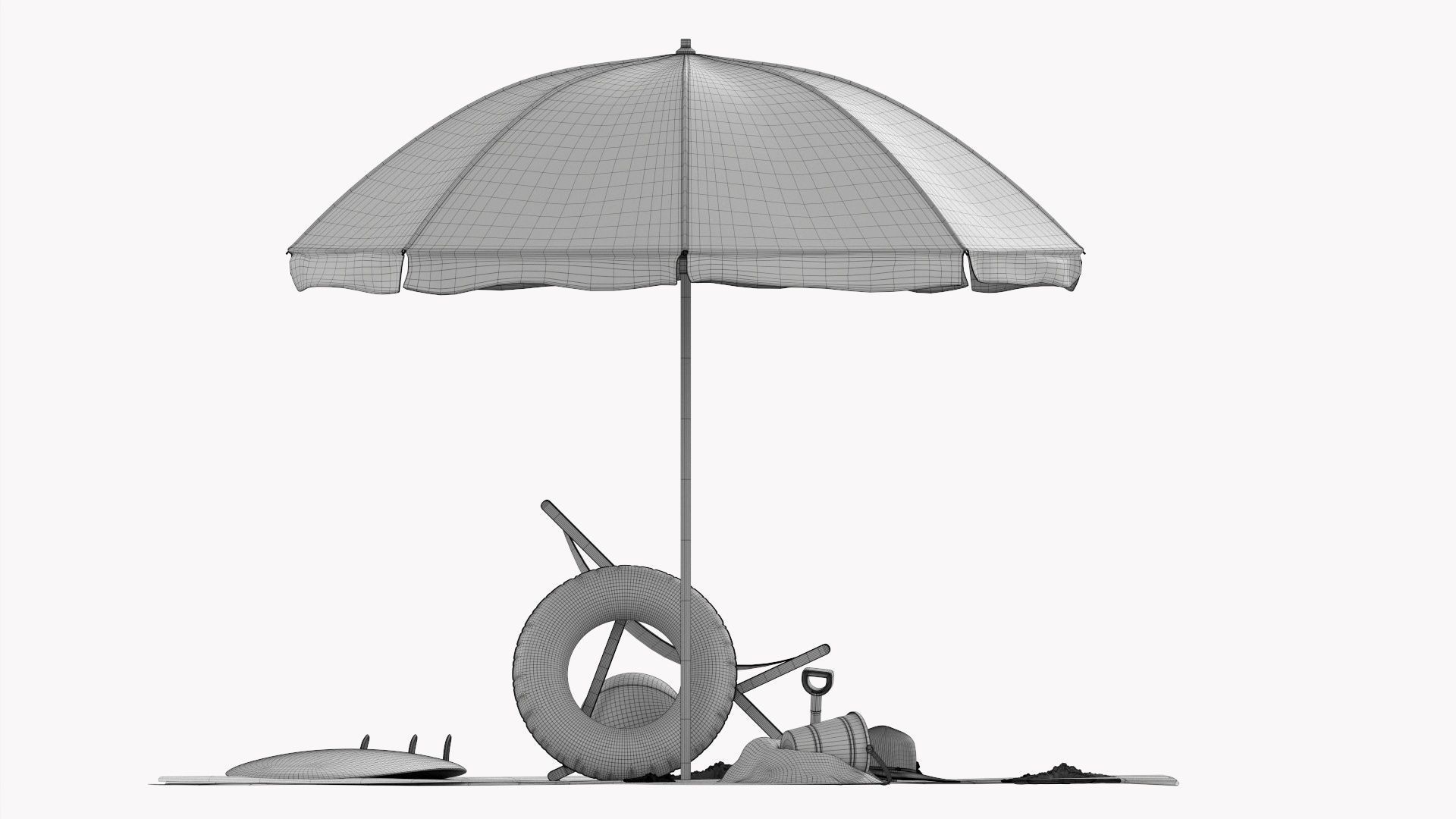 Beach composition 02 3D model_20