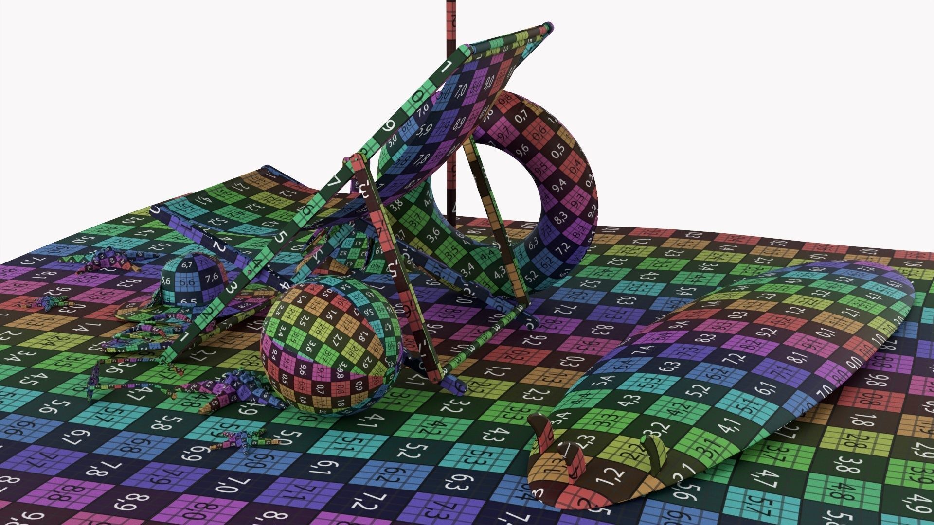 Beach composition 02 3D model_24