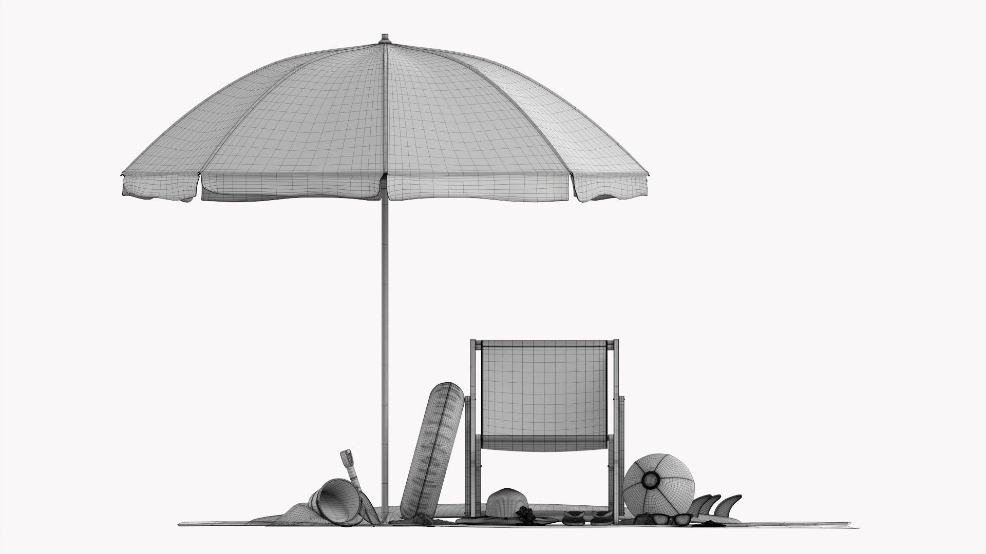 Beach composition 02 3D model_19