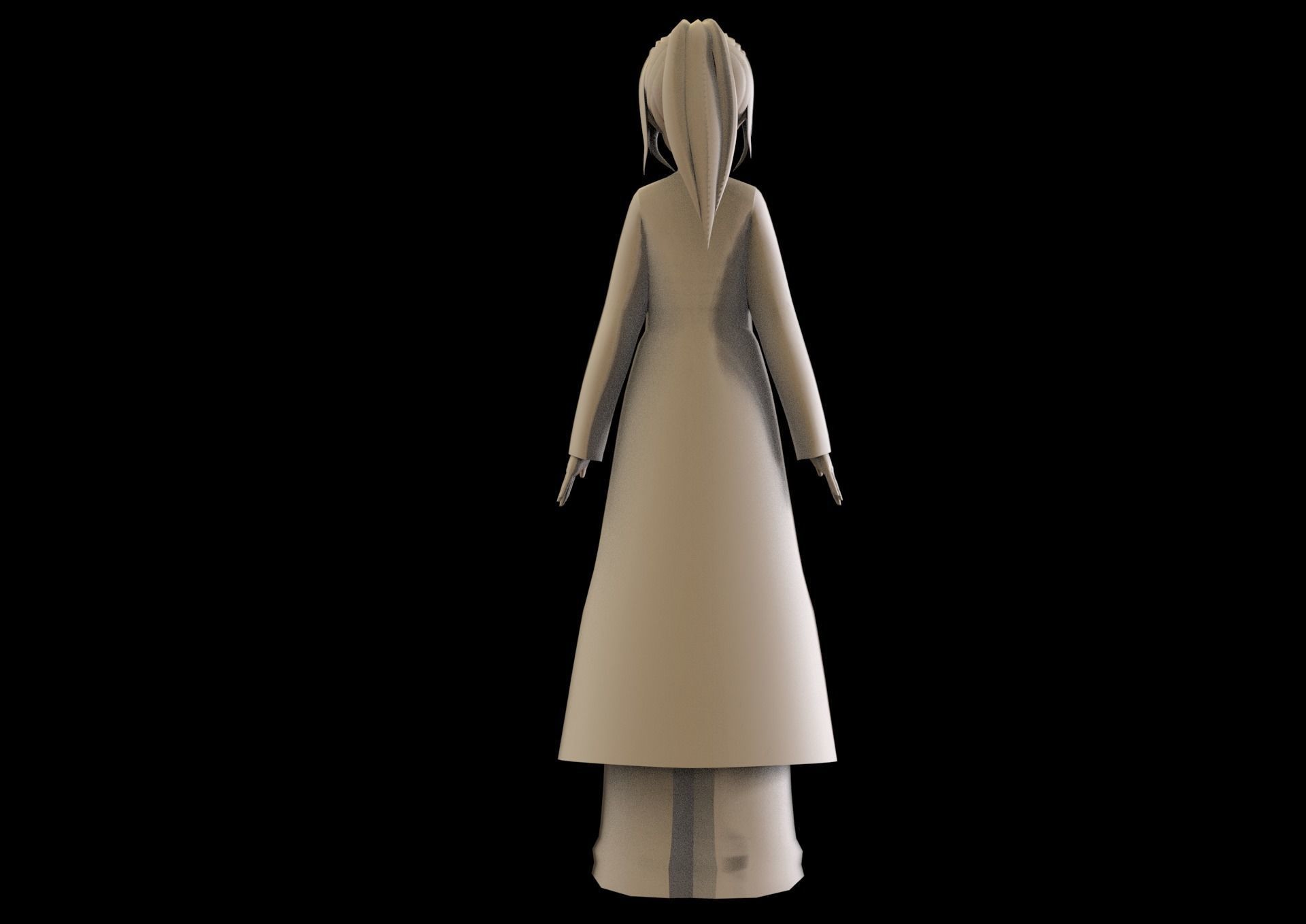 game ready Low Poly Anime Character 19 Low-poly 3D model_8