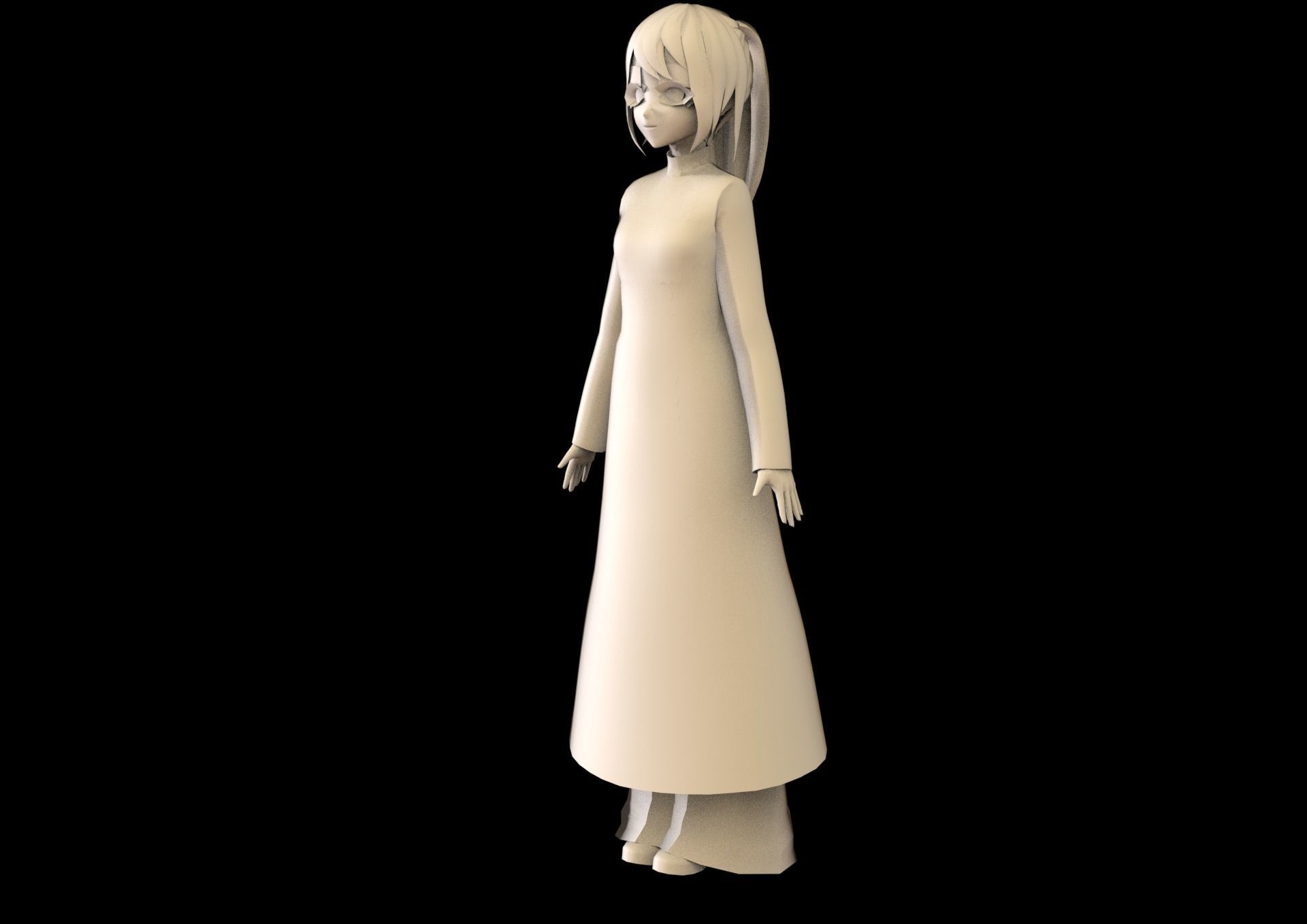 game ready Low Poly Anime Character 19 Low-poly 3D model_9