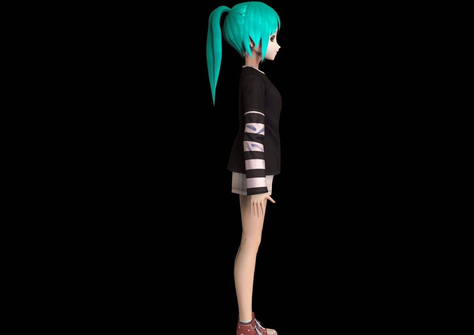 game ready Low Poly Anime Character 19 Low-poly 3D model_3