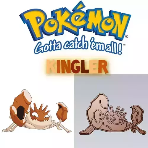 Amazing Pokemon Kingler Cookie Cutter Stamp Cake Decorating  3D model