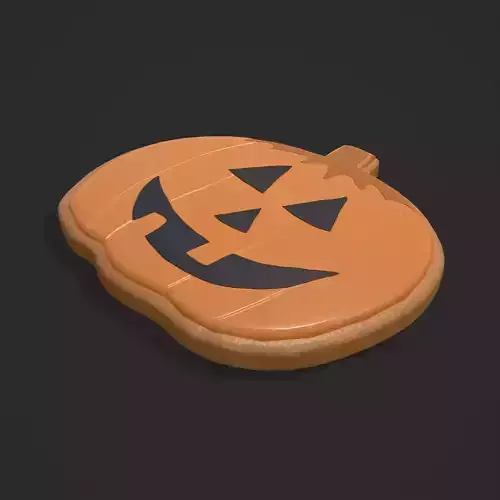 Pumpkin Cookie Happy  Free low-poly 3D model