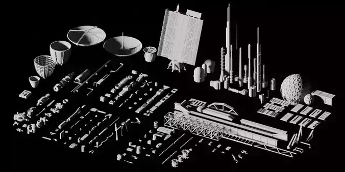 Greeble Pack 3D model