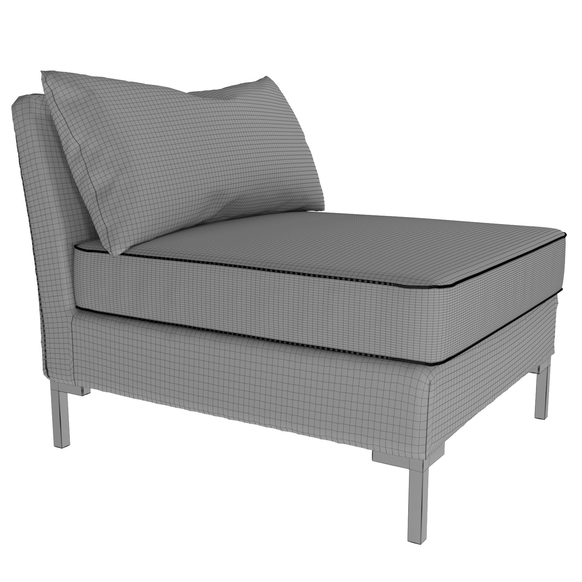 Armchair without armrests Modway Ardent Performans 3D model_1