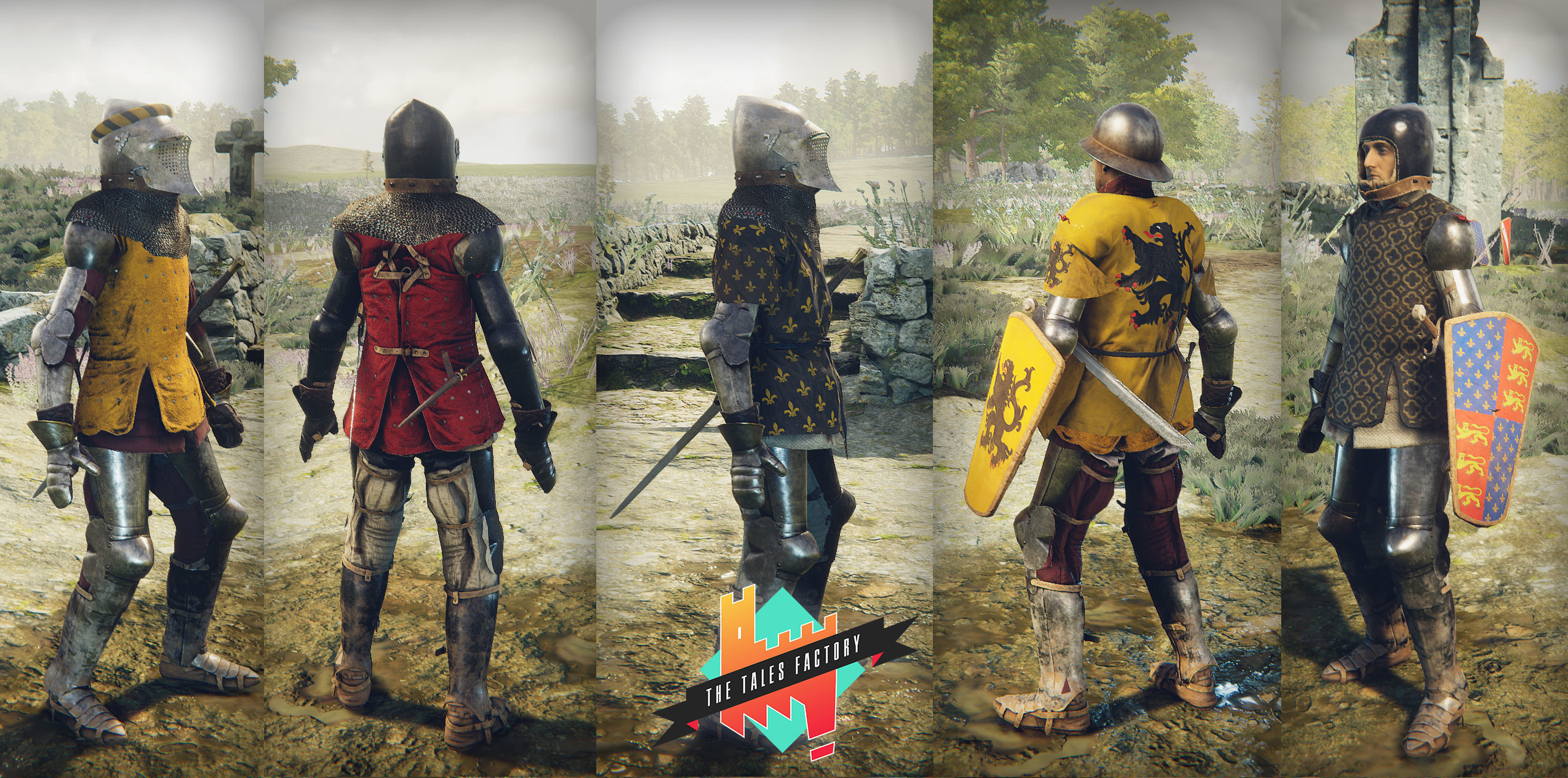 Knighthood Photoscanned Modular Knights Low-poly 3D model_6