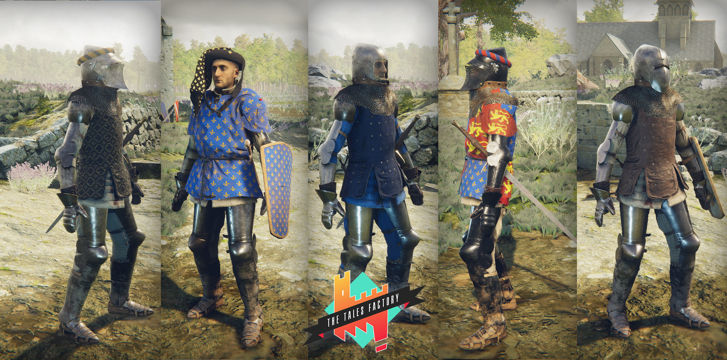 Knighthood Photoscanned Modular Knights Low-poly 3D model_7