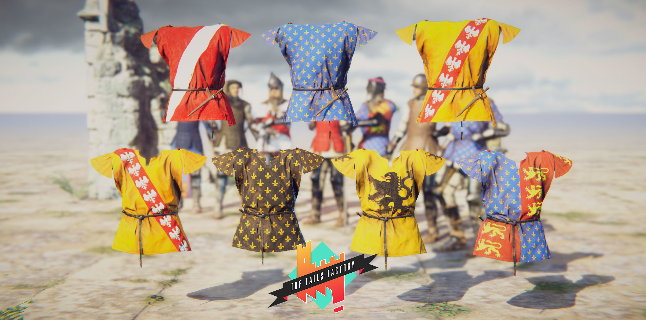 Knighthood Photoscanned Modular Knights Low-poly 3D model_8