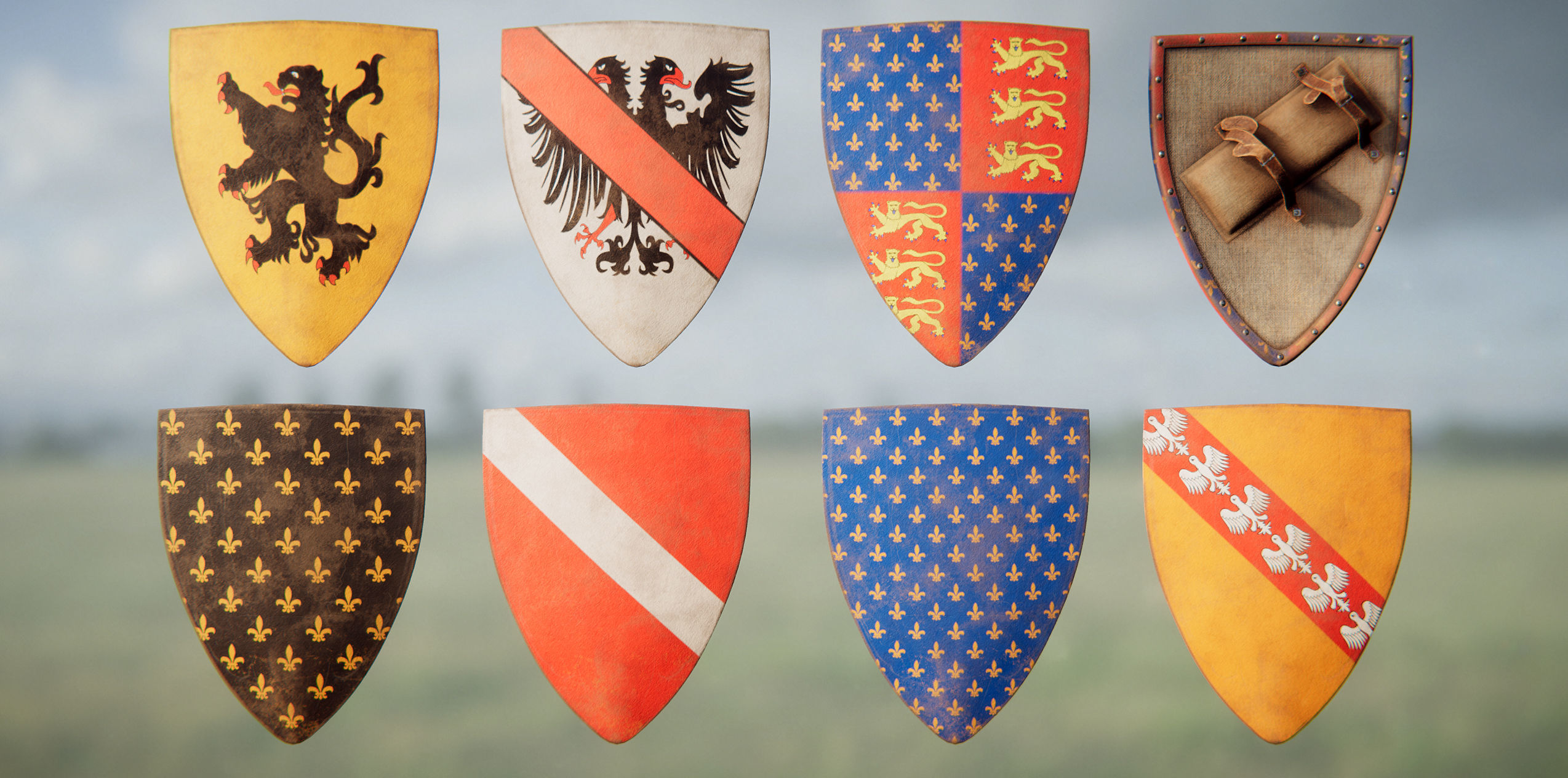 Knighthood Photoscanned Modular Knights Low-poly 3D model_24