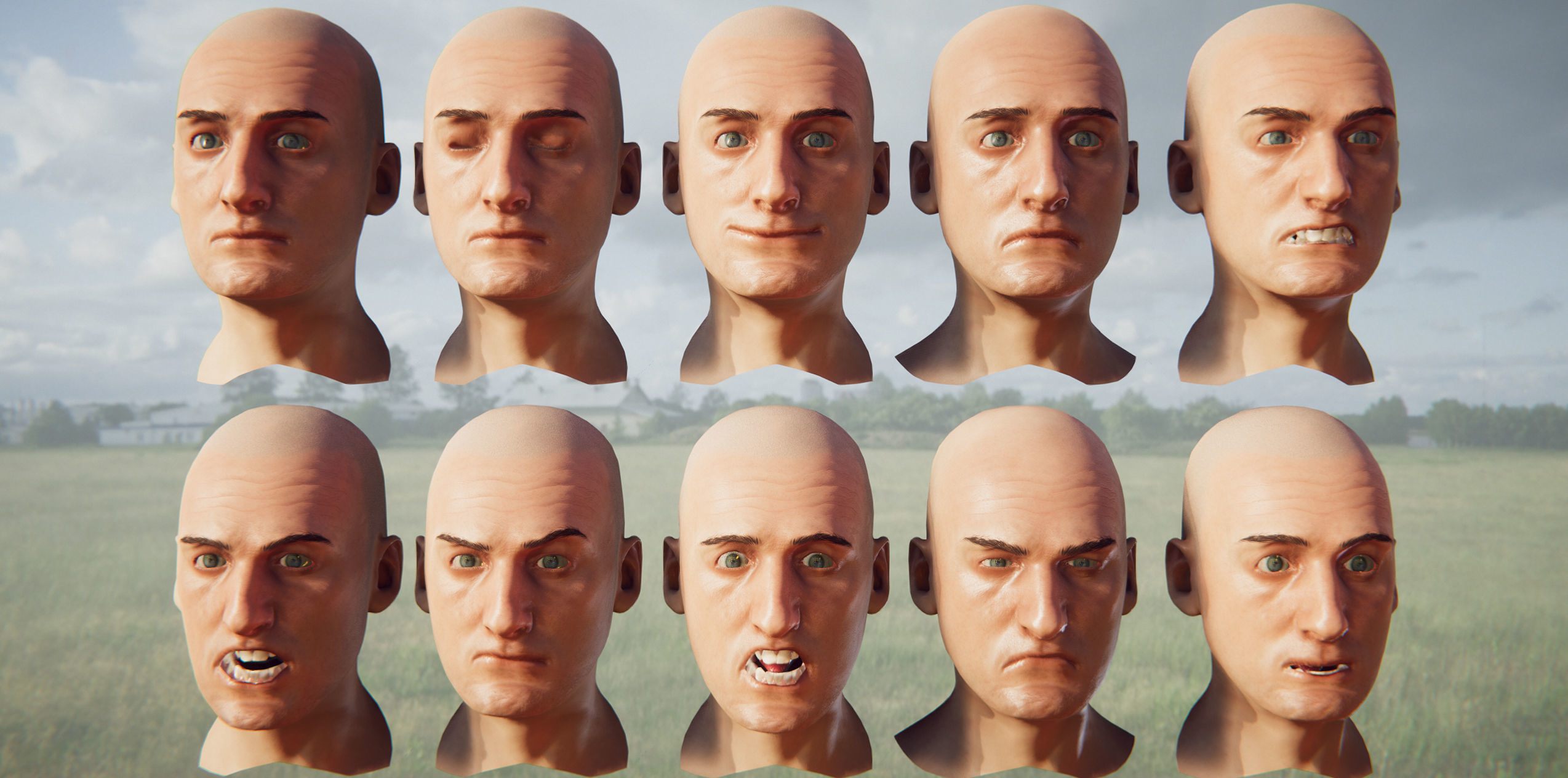 Knighthood Photoscanned Modular Knights Low-poly 3D model_19