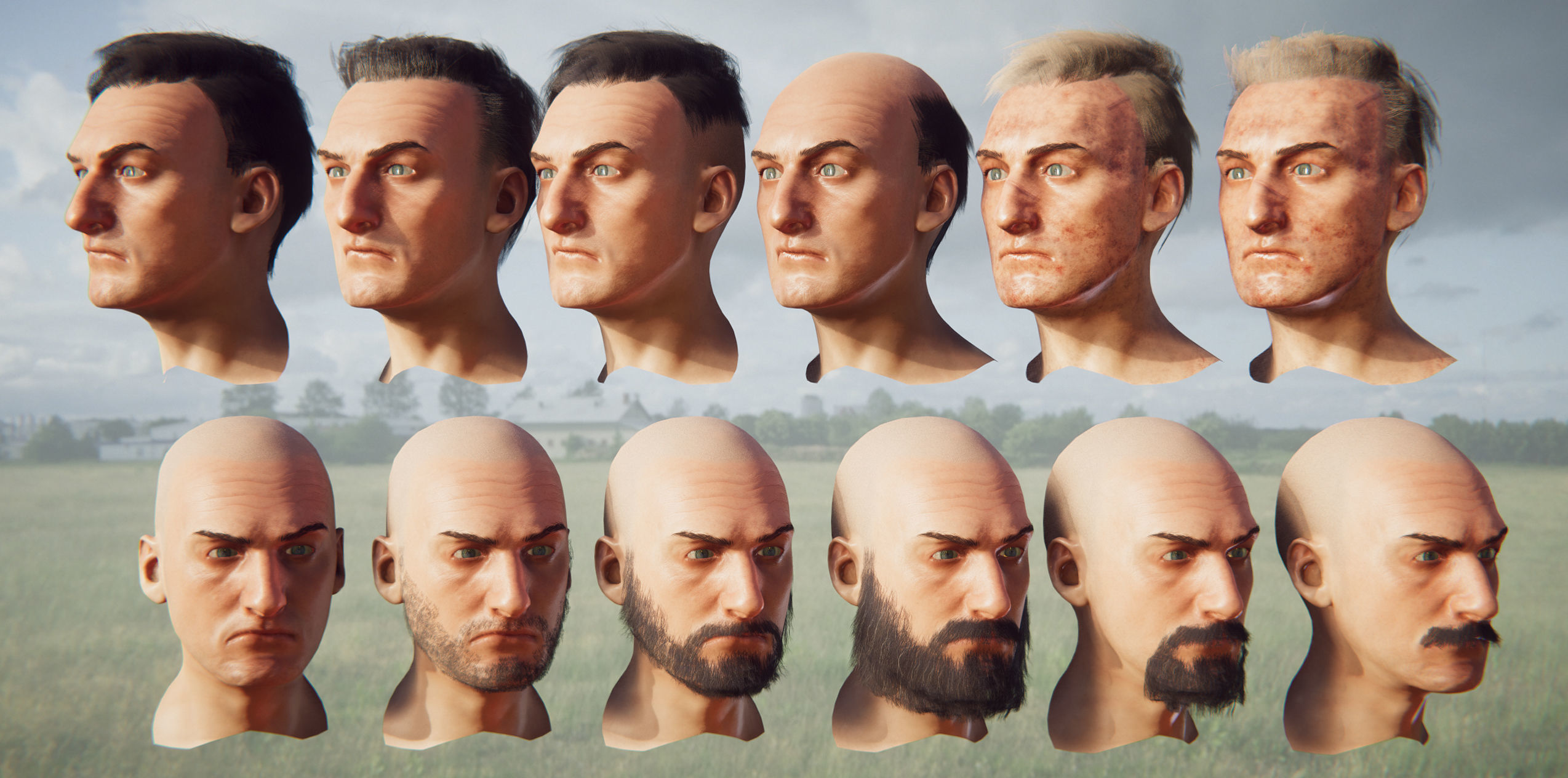 Knighthood Photoscanned Modular Knights Low-poly 3D model_18