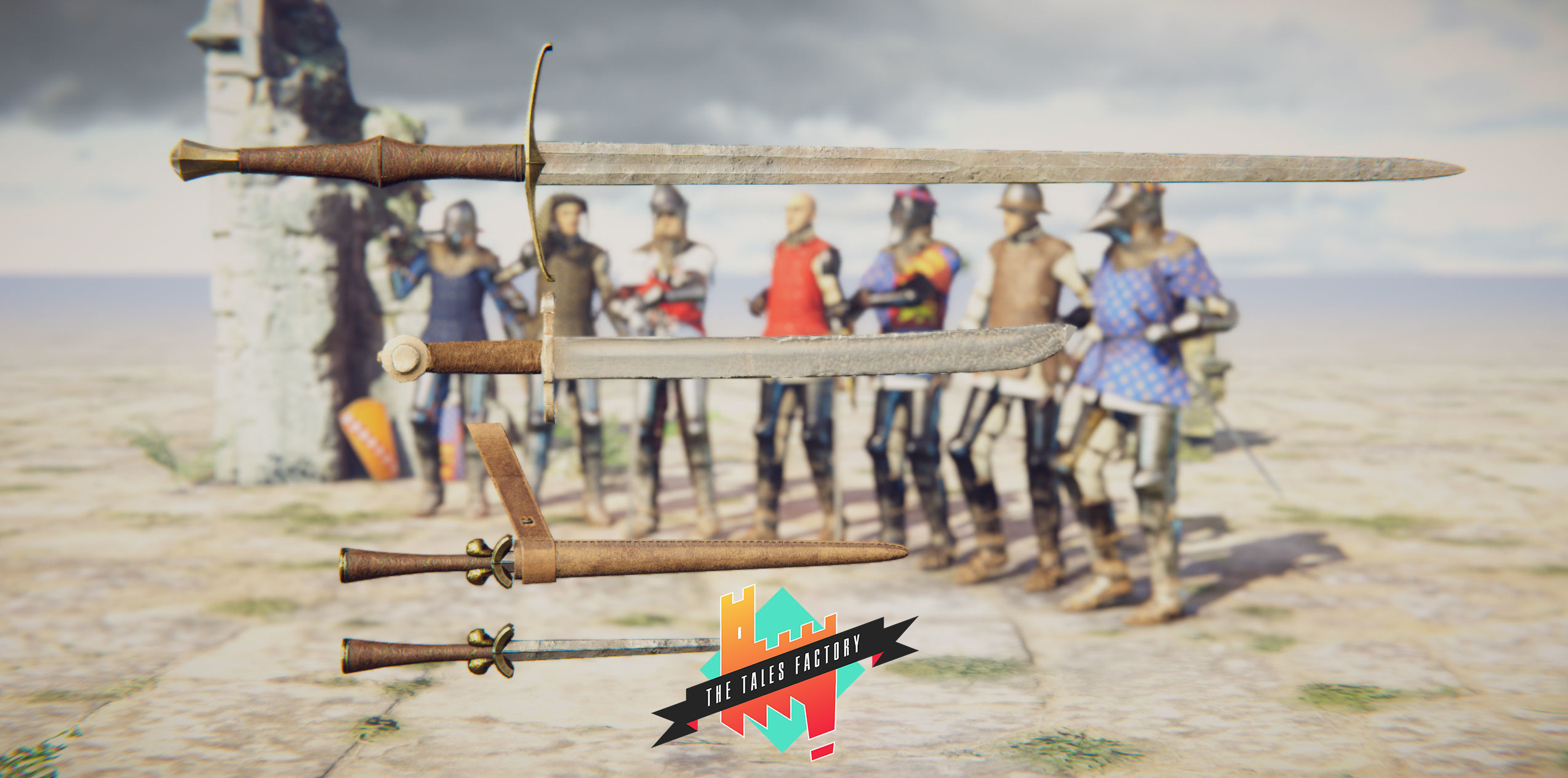 Knighthood Photoscanned Modular Knights Low-poly 3D model_12