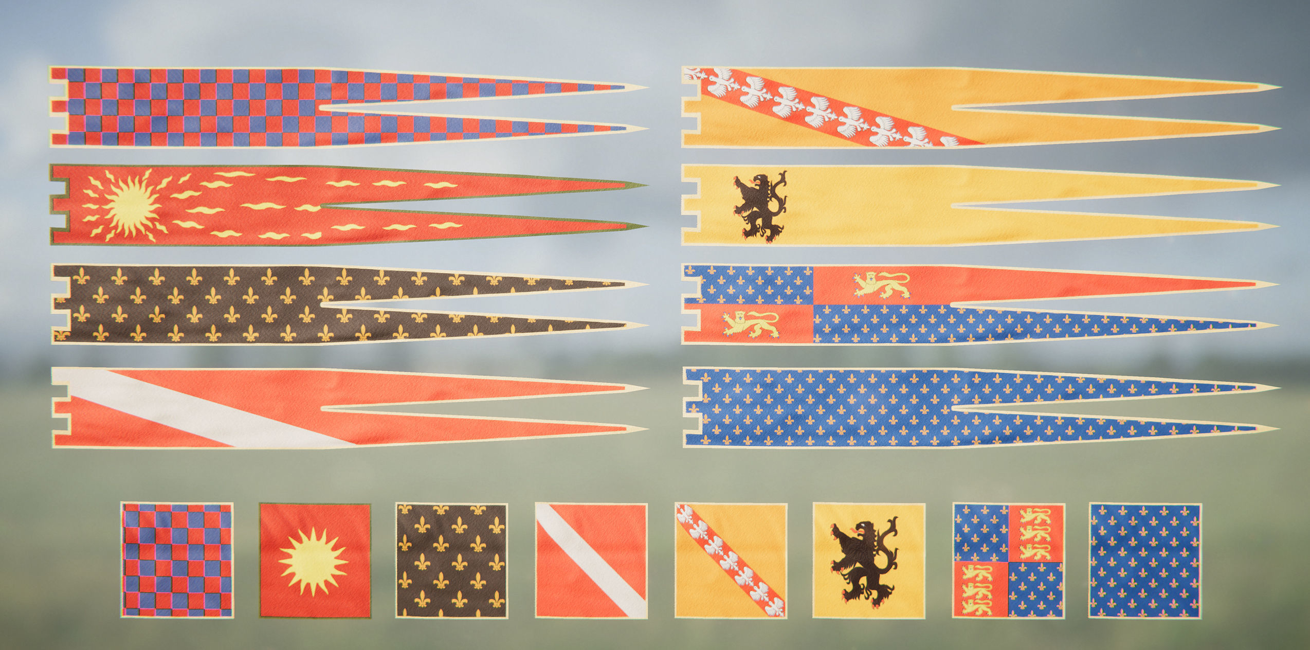 Knighthood Photoscanned Modular Knights Low-poly 3D model_23