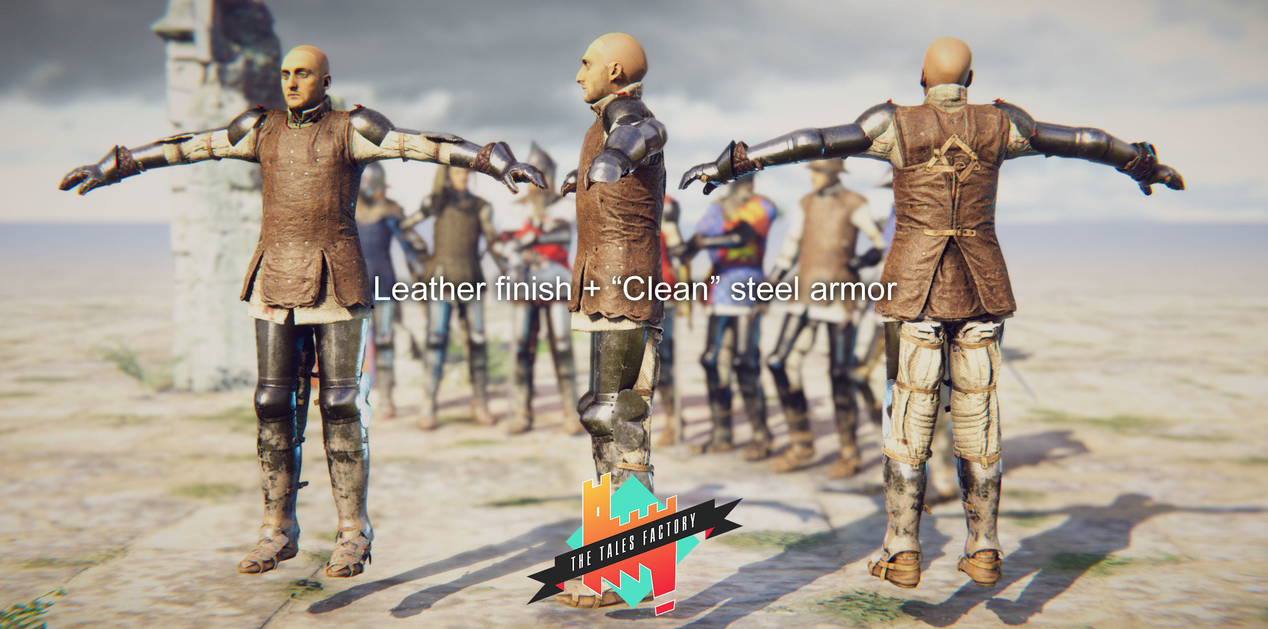 Knighthood Photoscanned Modular Knights Low-poly 3D model_10