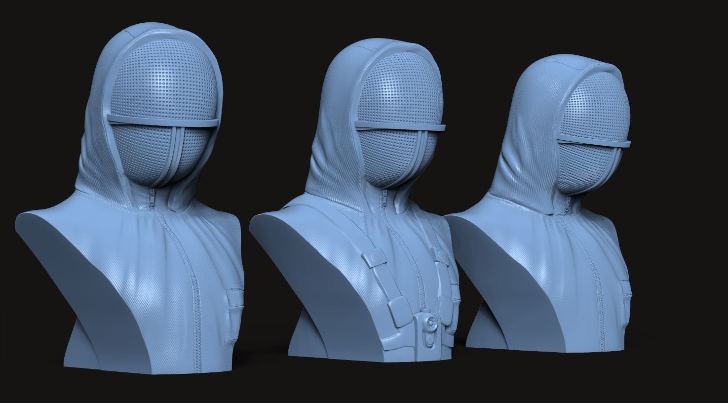 Squid game bust - NETFLIX 3D print model_2