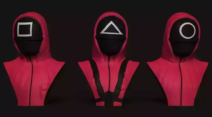 Squid game bust - NETFLIX 3D print model
